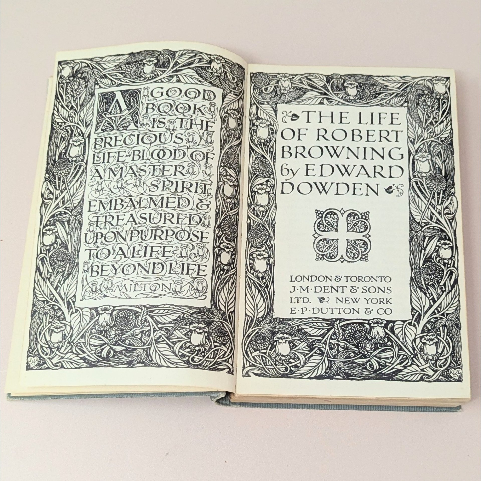 1904 The Life of Robert Browning  Edward Dowden Hardcover Book
