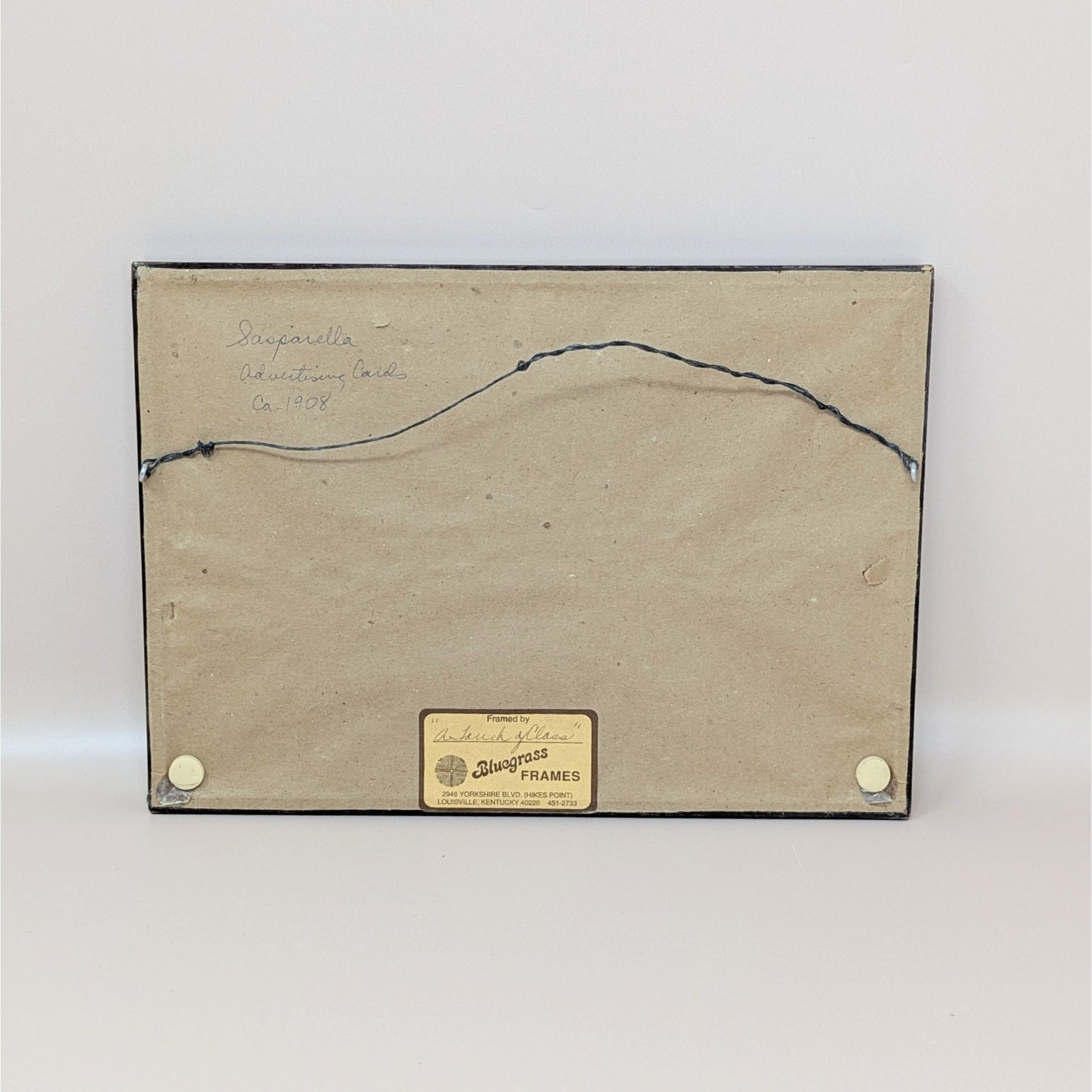 Sasparella Advertising Cards Framed Art Set of 2