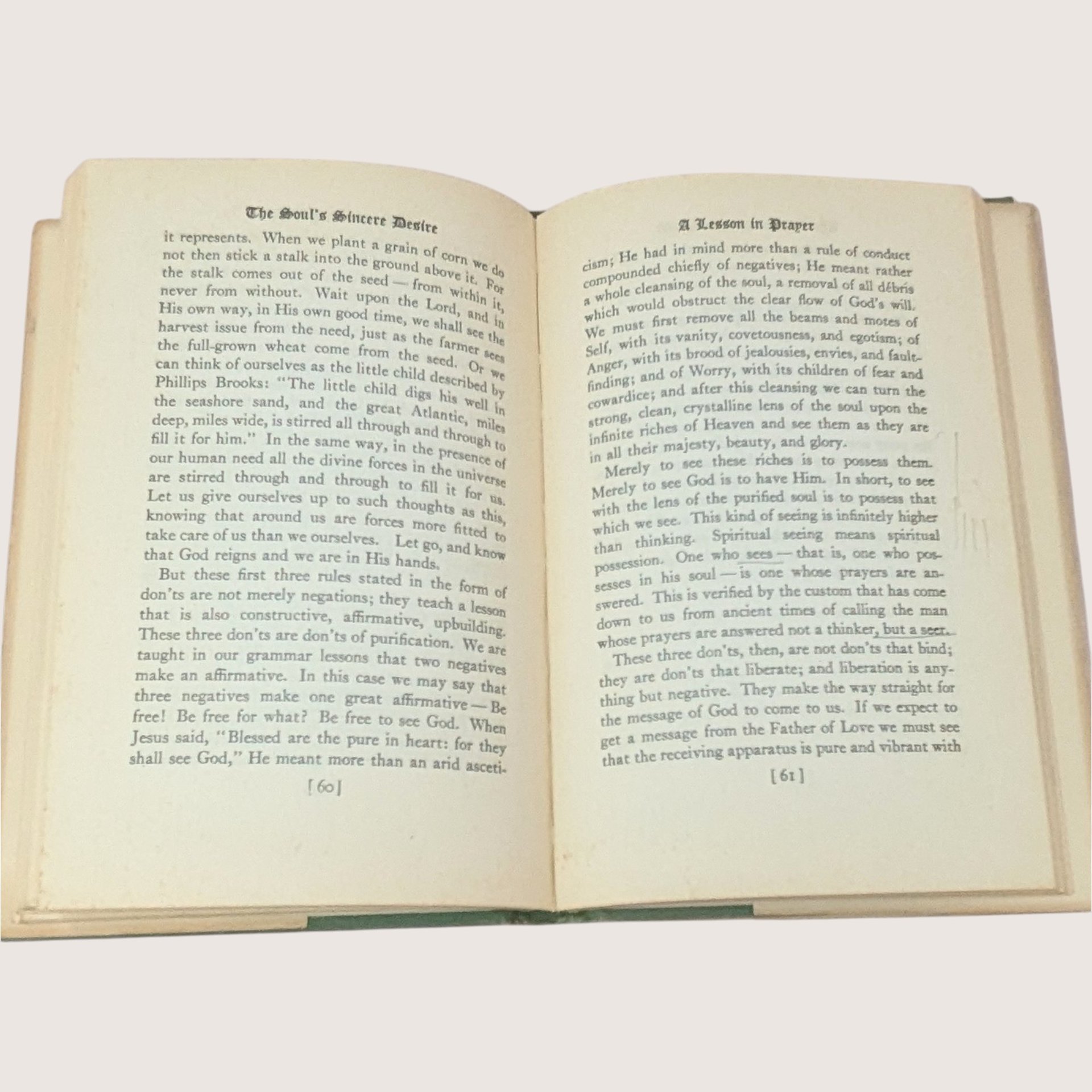 1946 The Soul's Sincere Desire Glenn Clark Hardcover Book