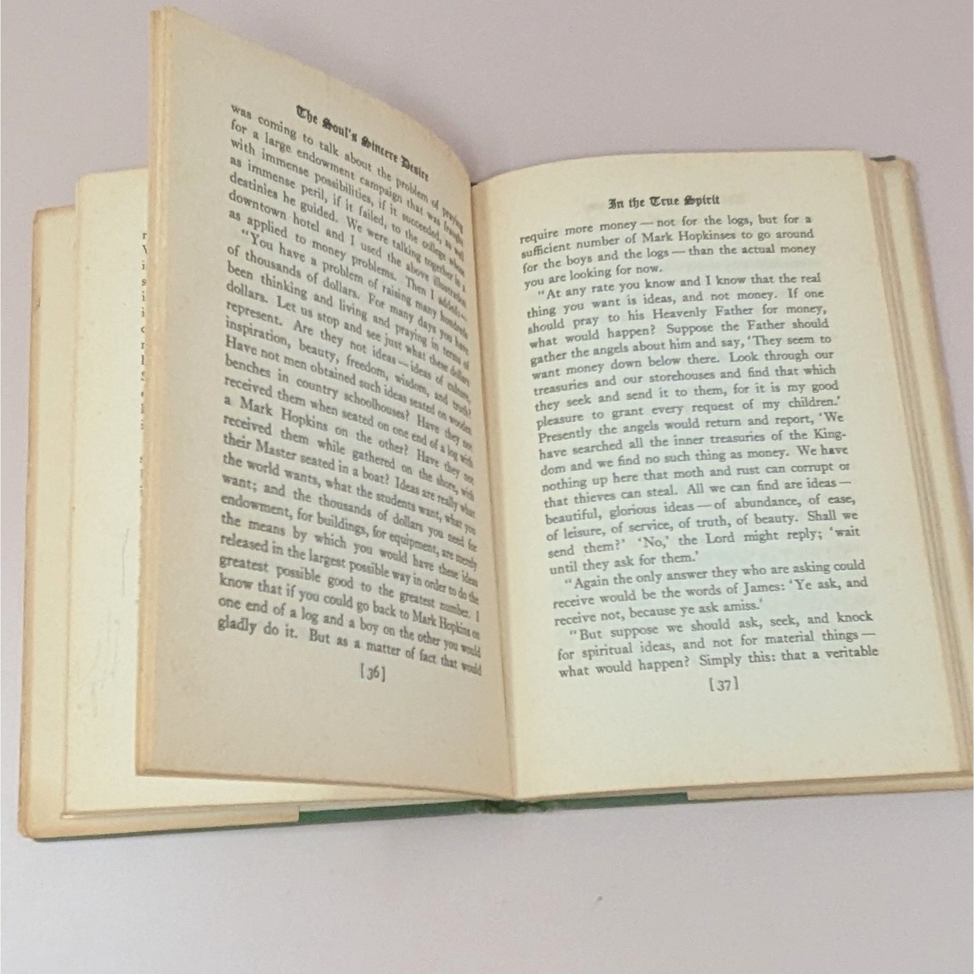 1946 The Soul's Sincere Desire Hardcover – Glenn Clark – Christian Meditative Gift