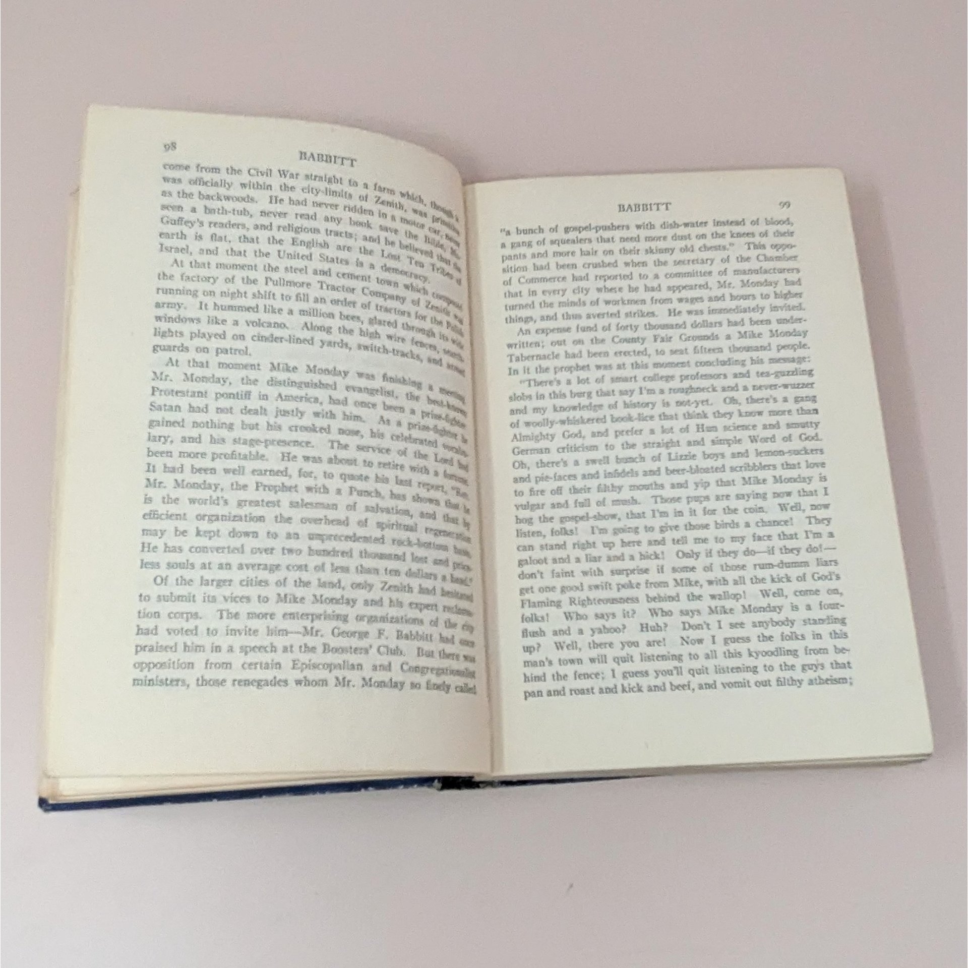 1922 Babbitt Hardcover – Sinclair Lewis – Jazz Age Social Satire
