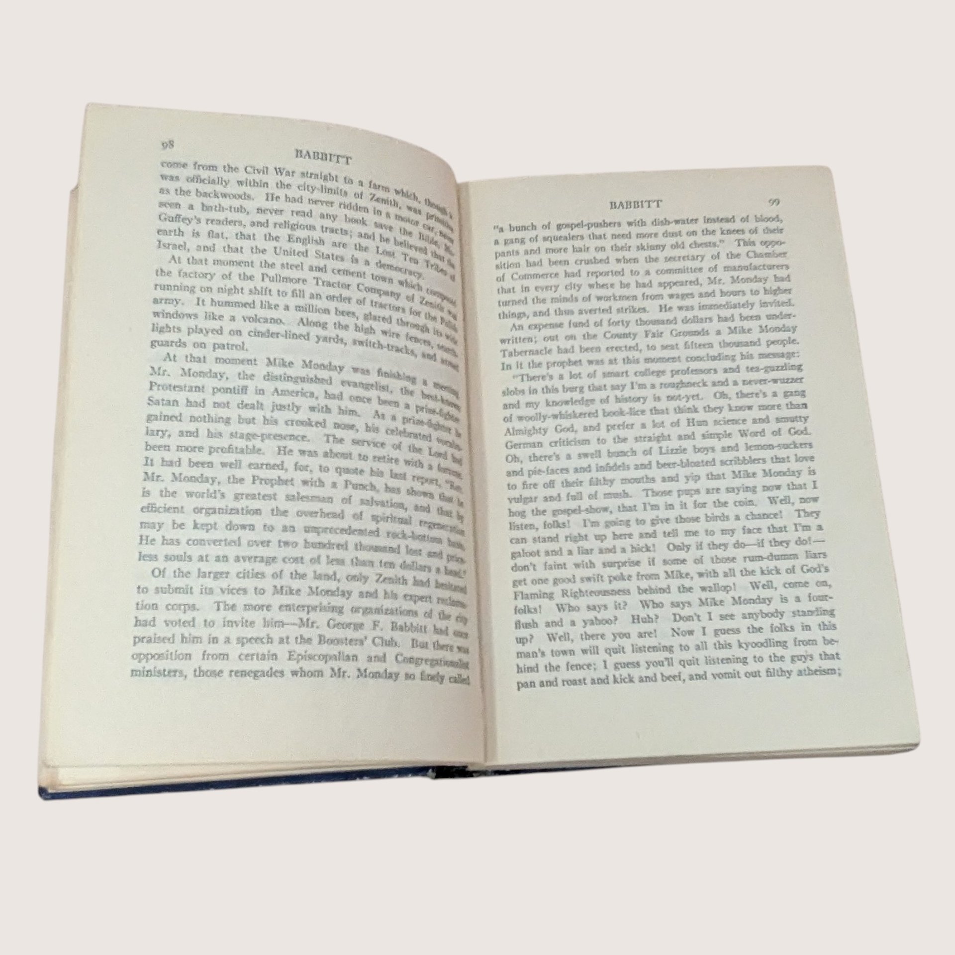 1922 Babbitt Sinclair Lewis Hardcover Book