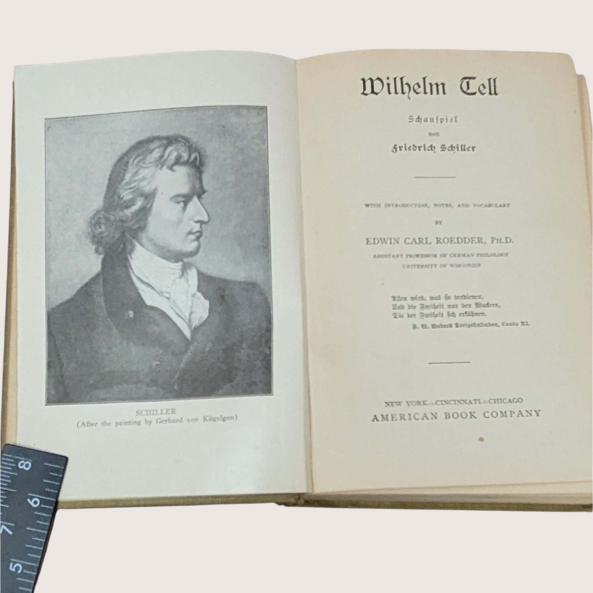 1905 Wilhelm Tell Friedrich Schiller Hardcover Book