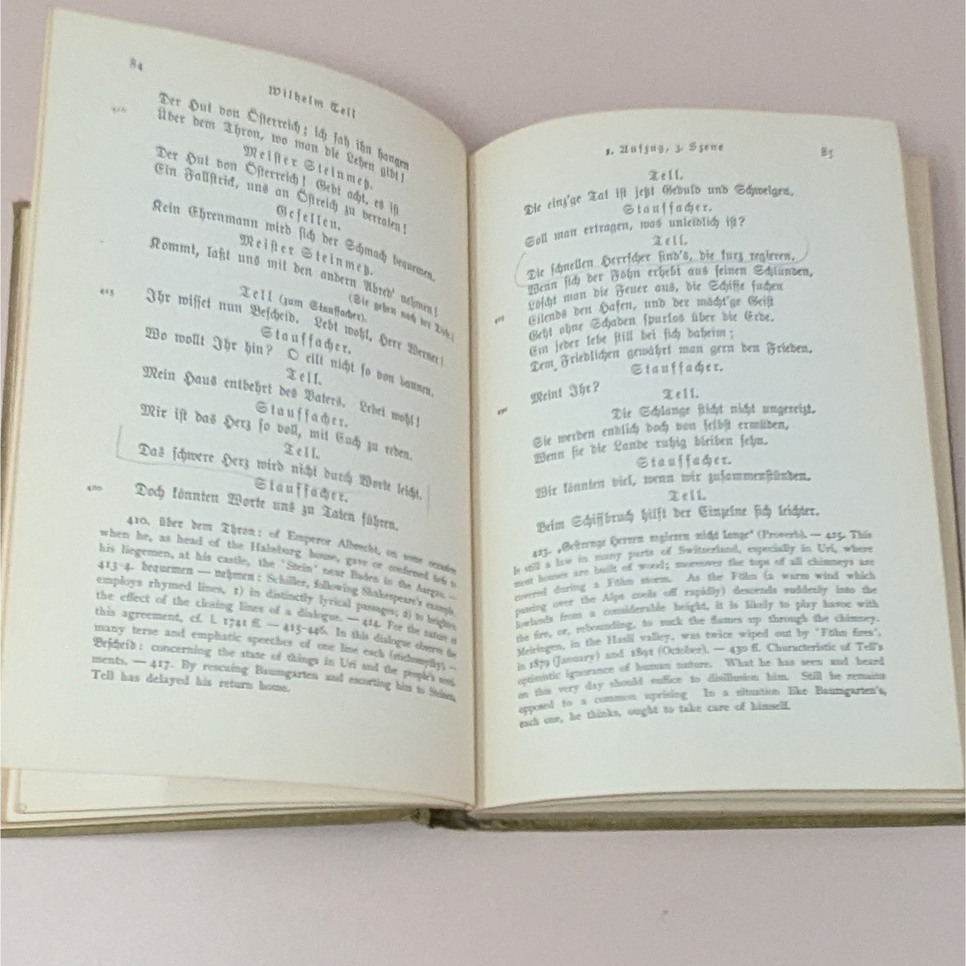 1905 Wilhelm Tell Hardcover – Friedrich Schiller – Antique German Literature