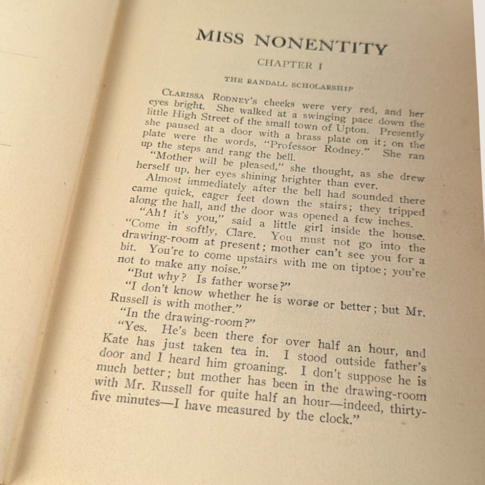 Antique Miss Nonentity by Mrs. L.T. Meade Hardcover Book