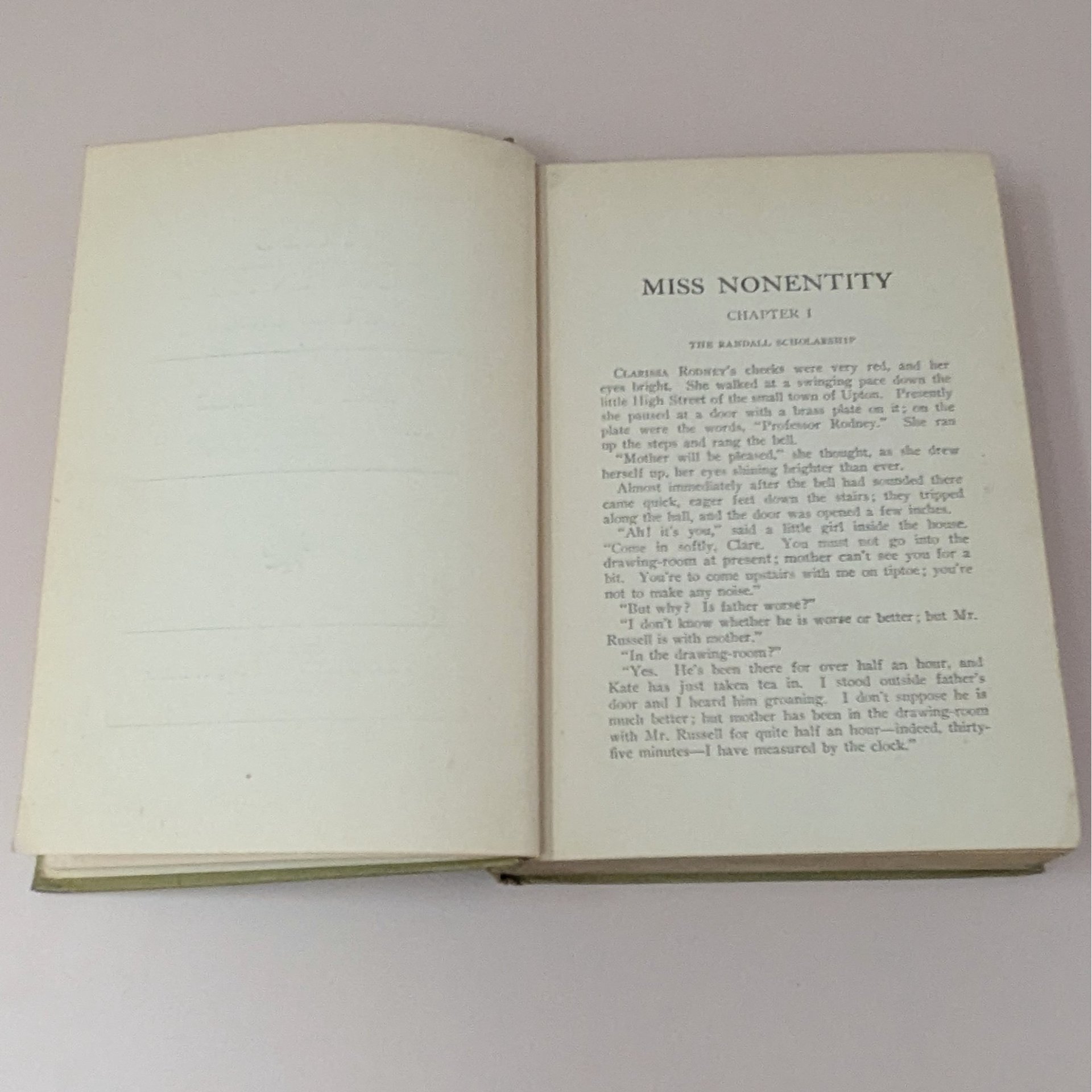 1900 Miss Nonentity Hardcover – Mrs. L.T. Meade – Victorian Girls' Fiction 