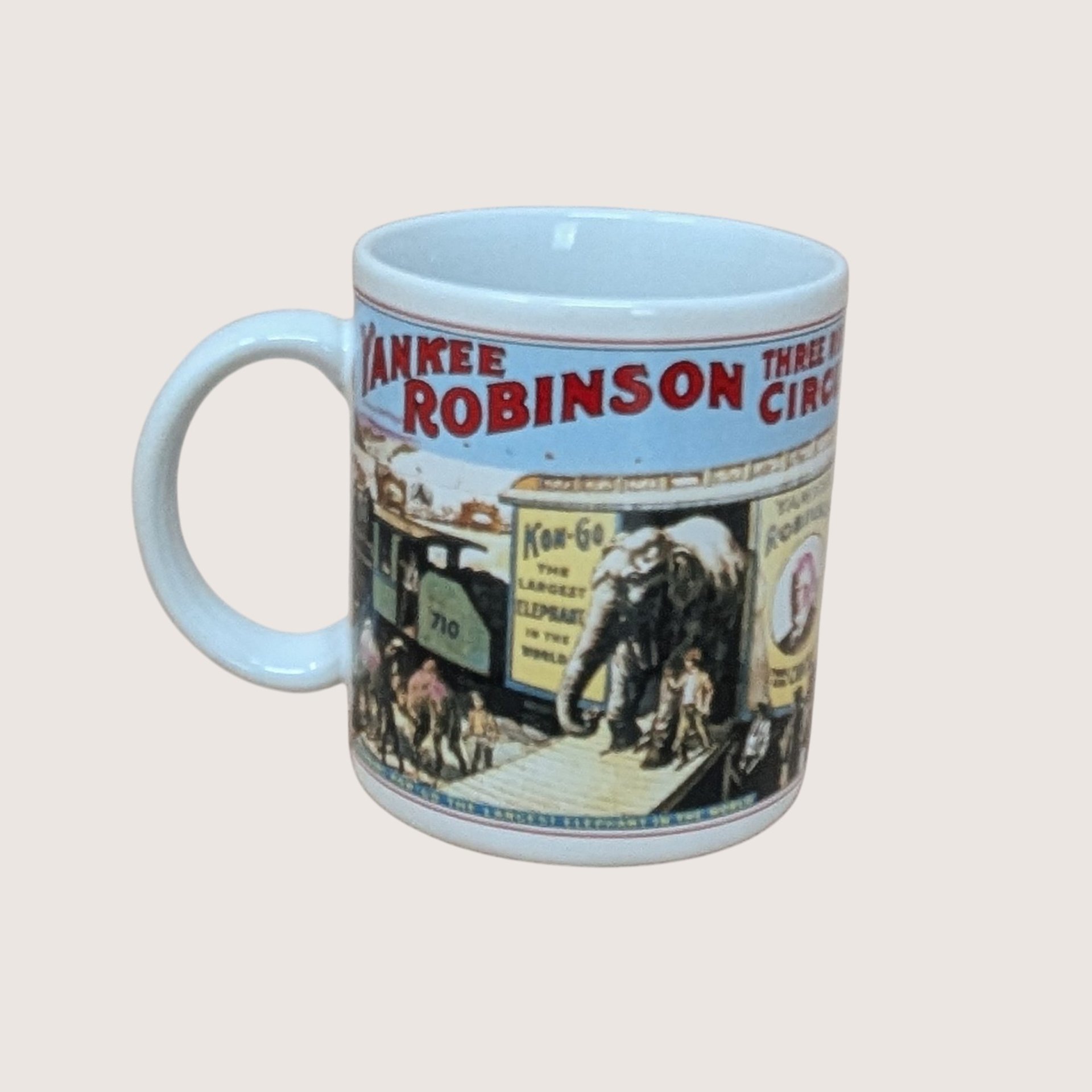 1987 Flambro Circus Poster Mugs Set of 4