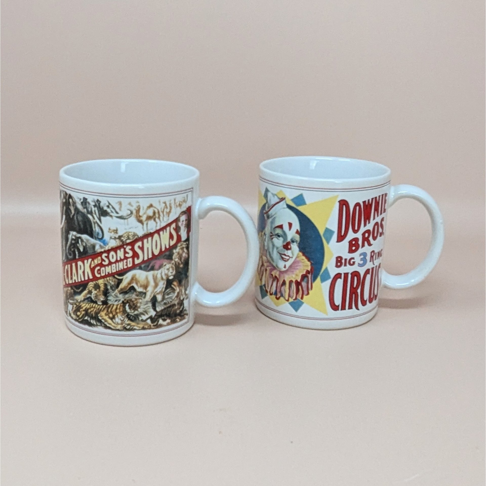 1987 Flambro Circus Poster Mugs – Set of 4 – Vintage Circus World Museum