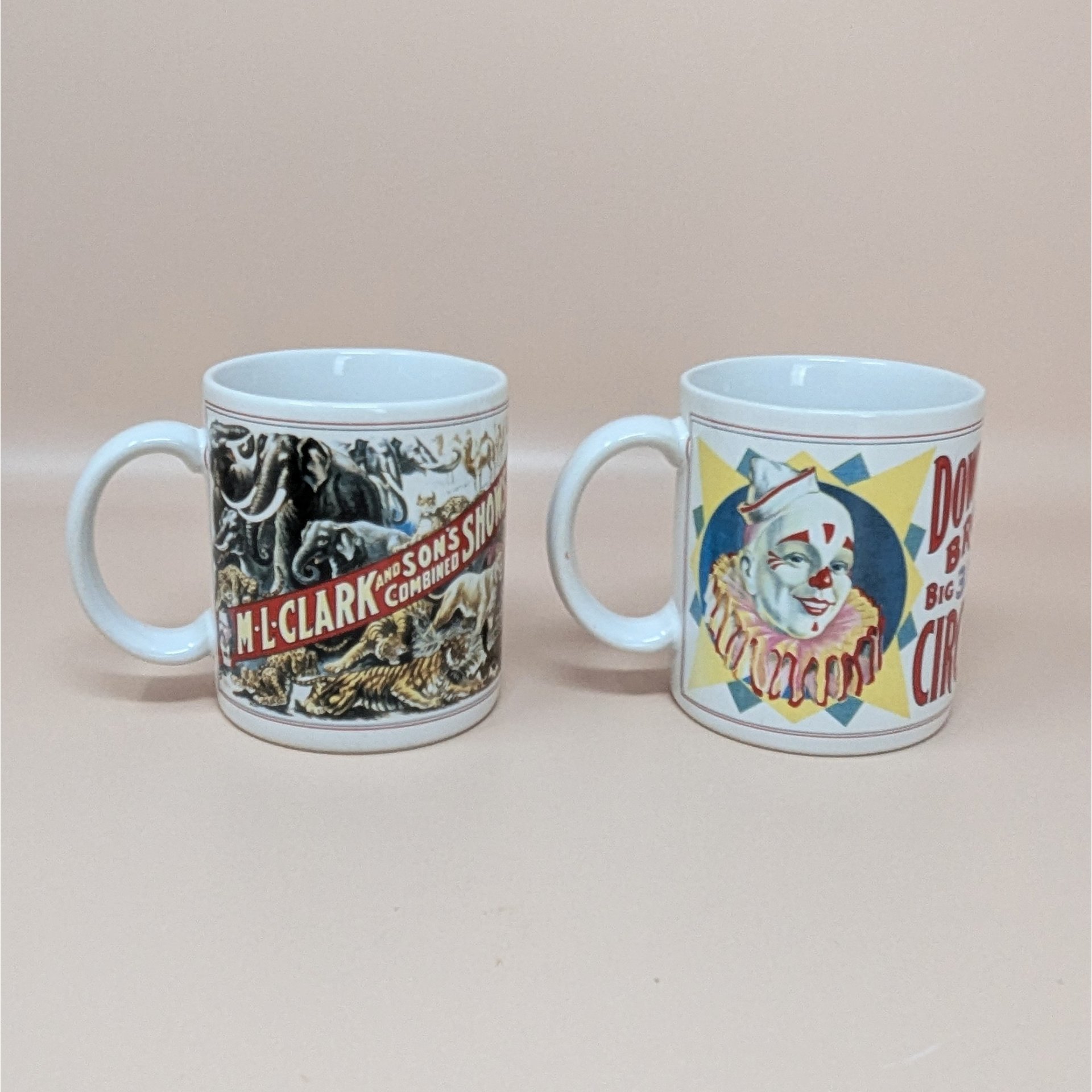 1987 Flambro Circus Poster Mugs – Set of 4 – Vintage Circus World Museum