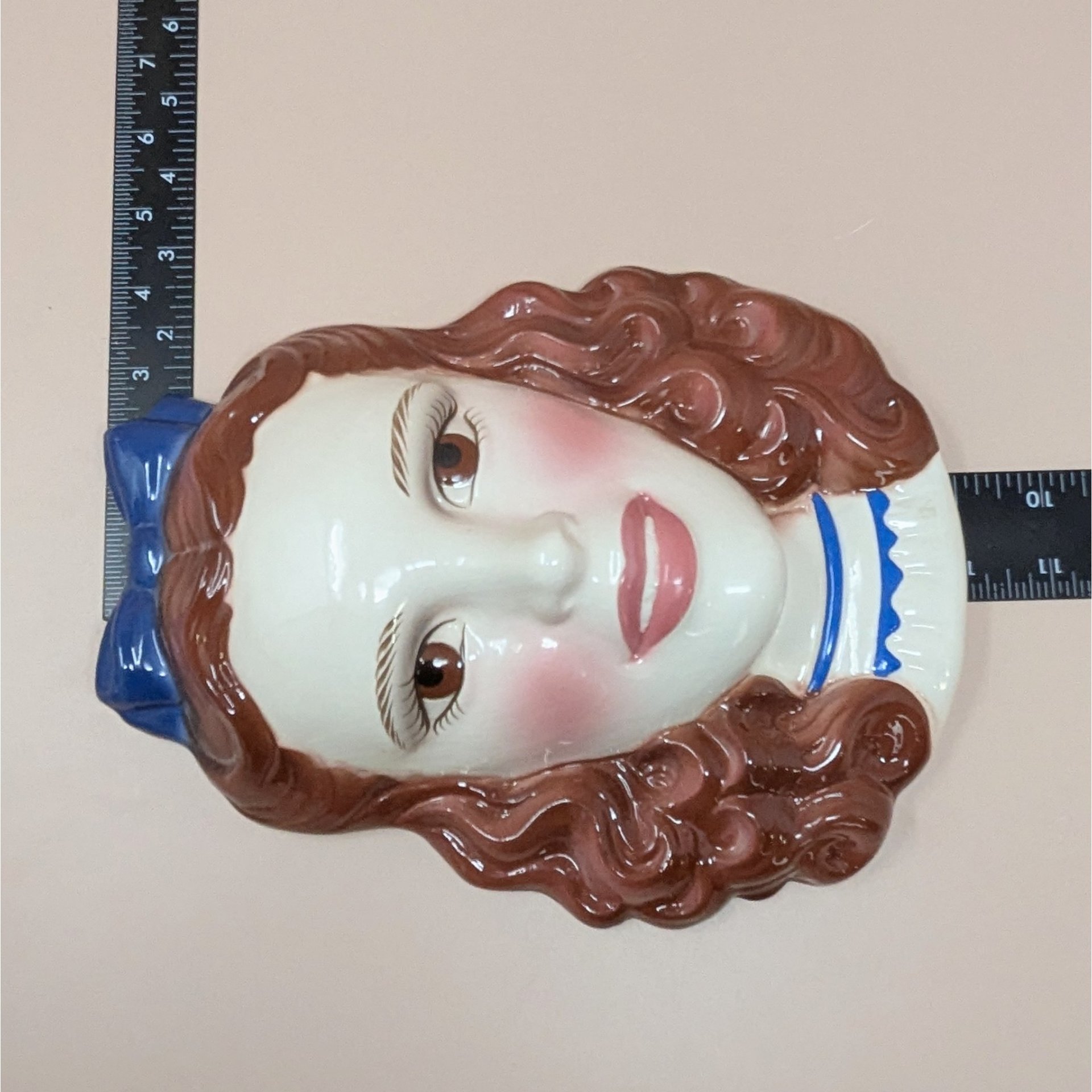 1995 Dorothy Wall Mask – Clay Art Wizard of Oz Ceramic