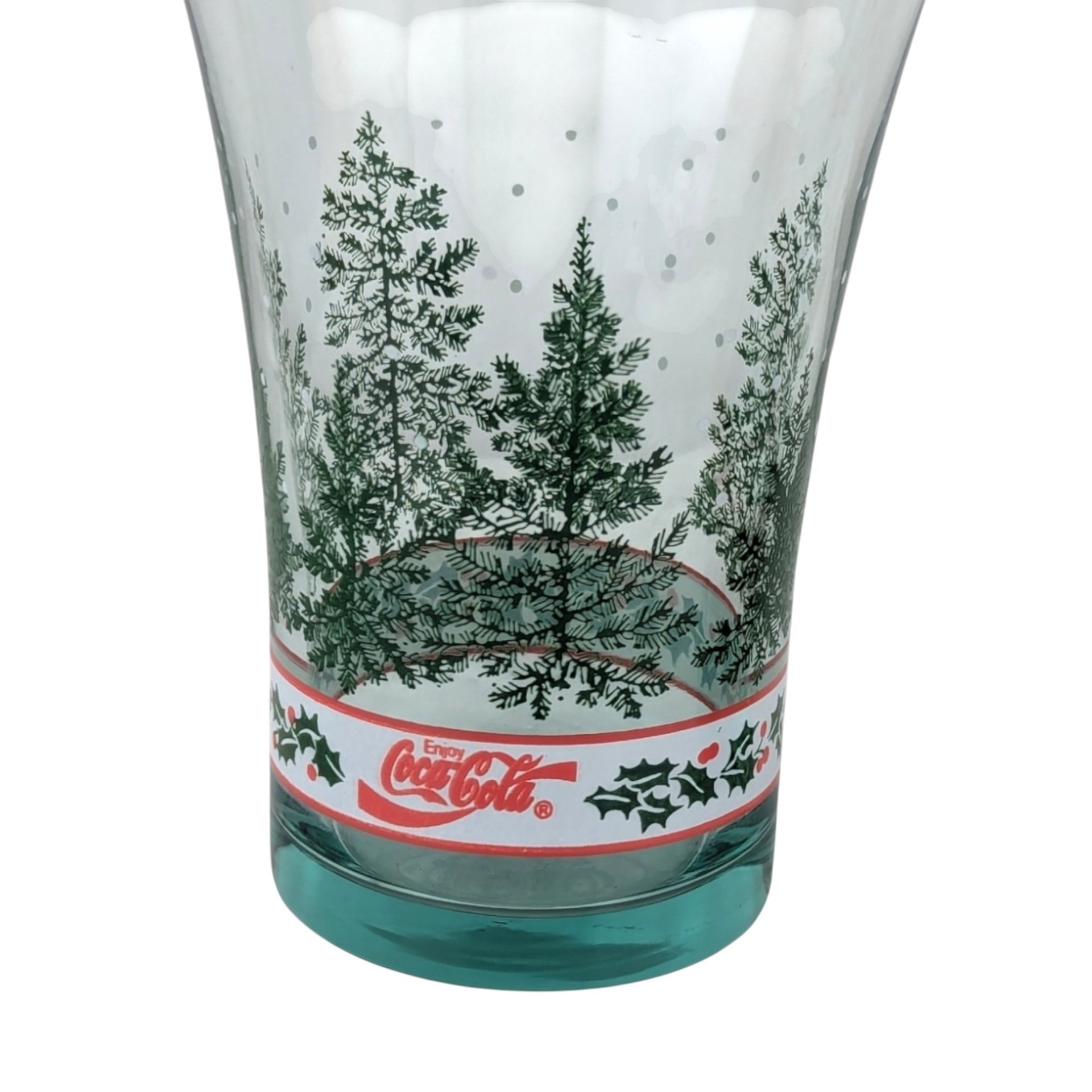 Set of 4 Vintage Coca-Cola Pine Cone and Tree Glasses