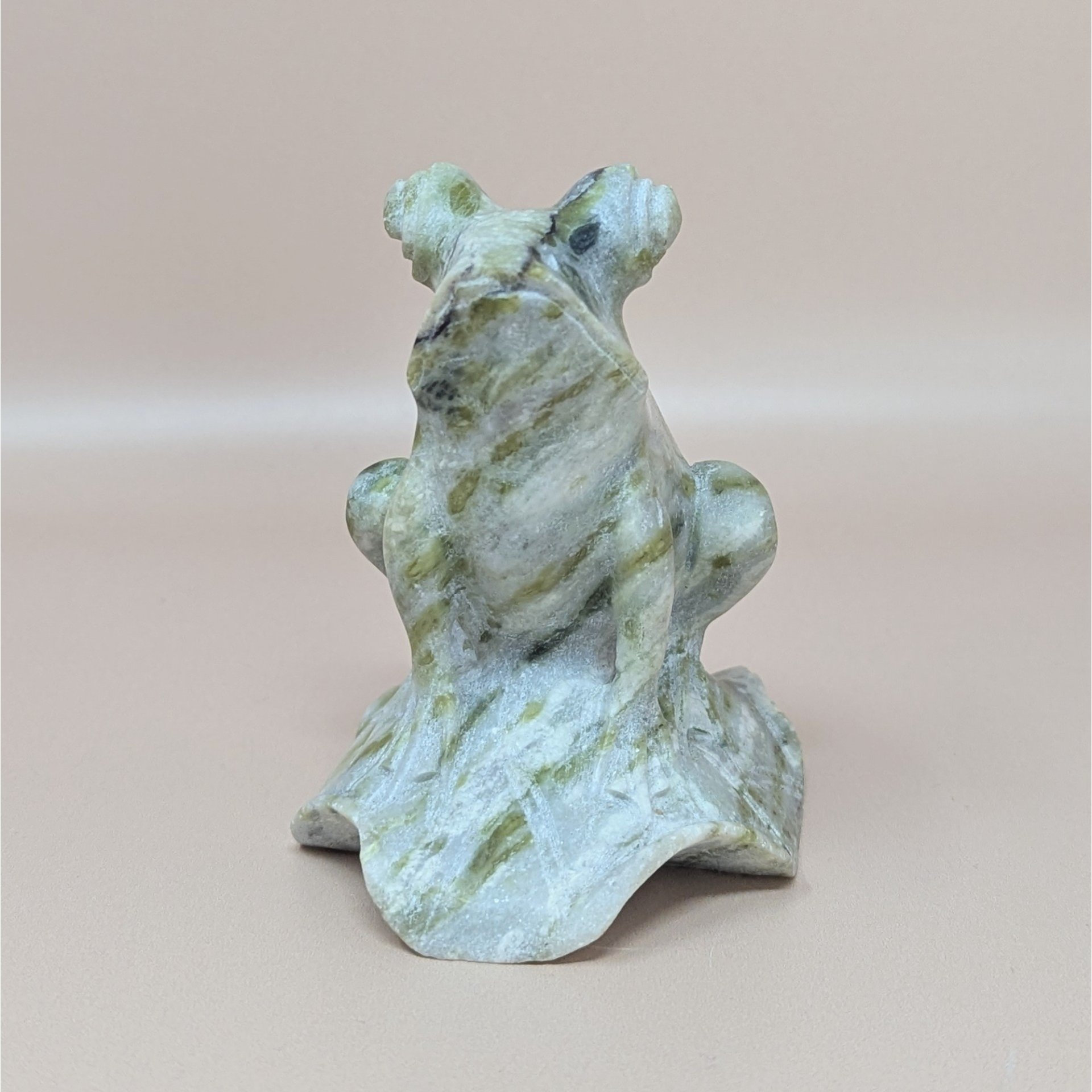 Nephrite Jade Frog – Vintage Chinese Hand Carved Stone – Artisan Figurine