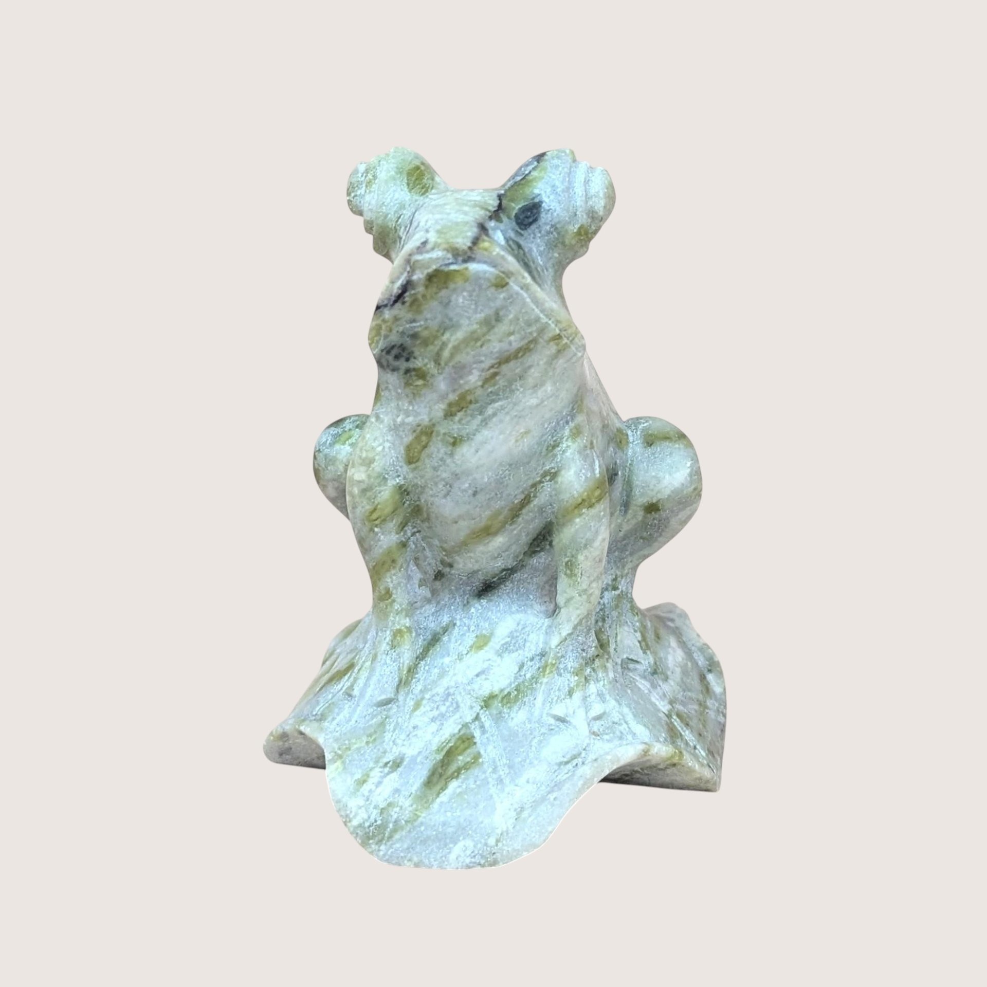 Vintage Hand Carved Nephrite Jade Frog
