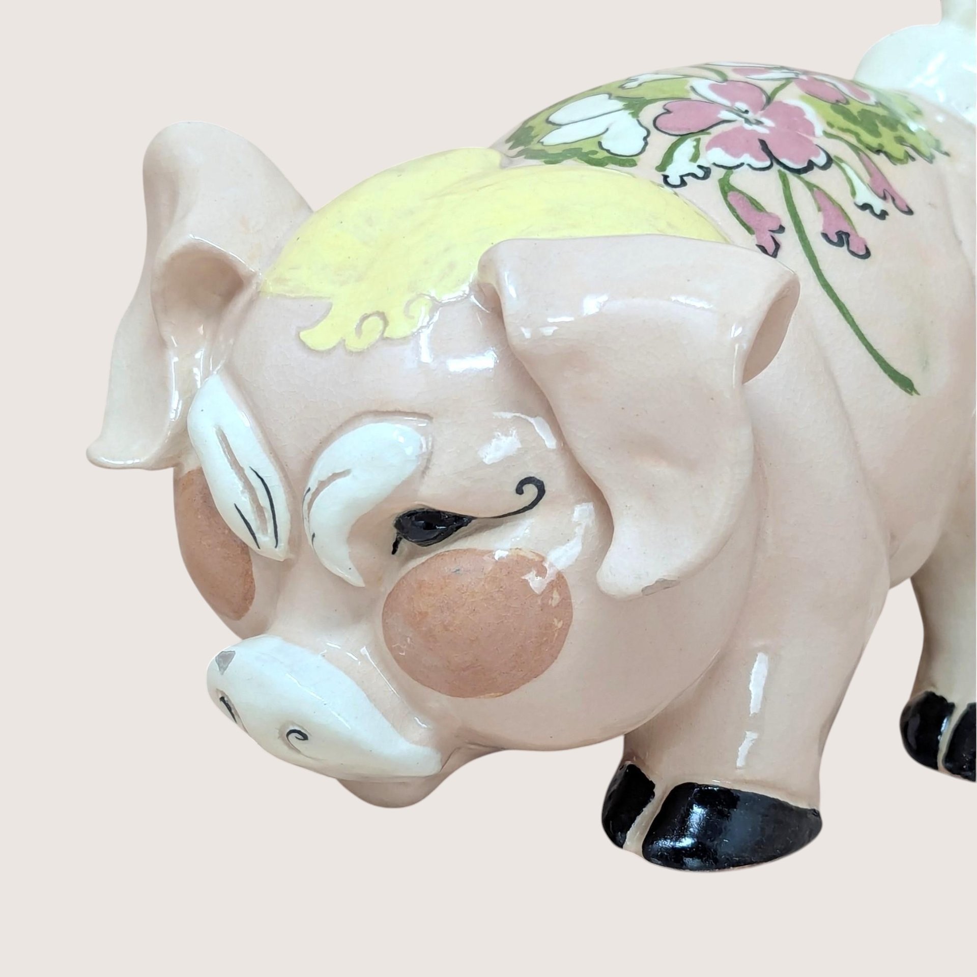 1940s Kay Finch Grumpy Pig California Pottery