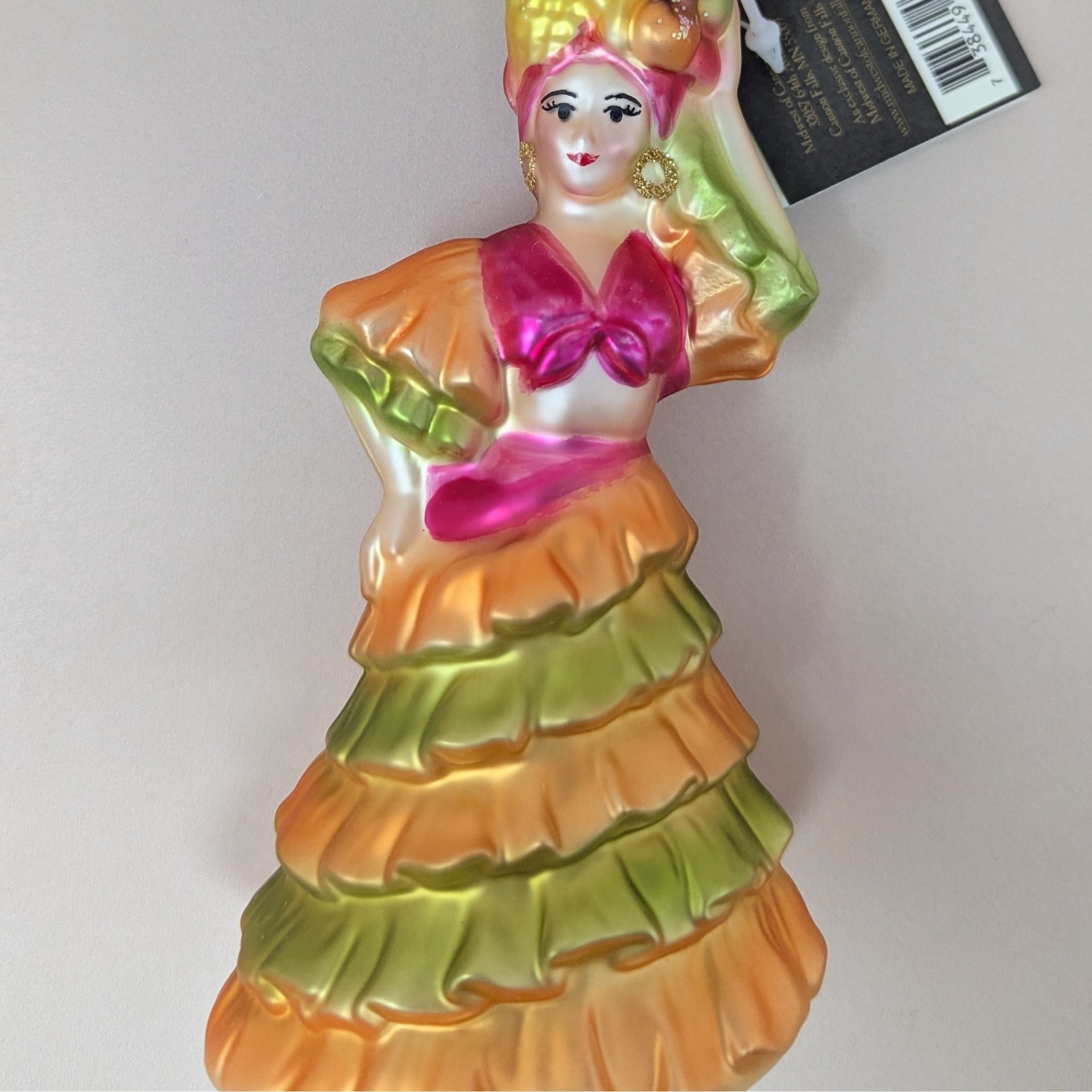Glass Dancer Ornament – Vintage Midwest of Cannon Falls – Blown Glass Germany
