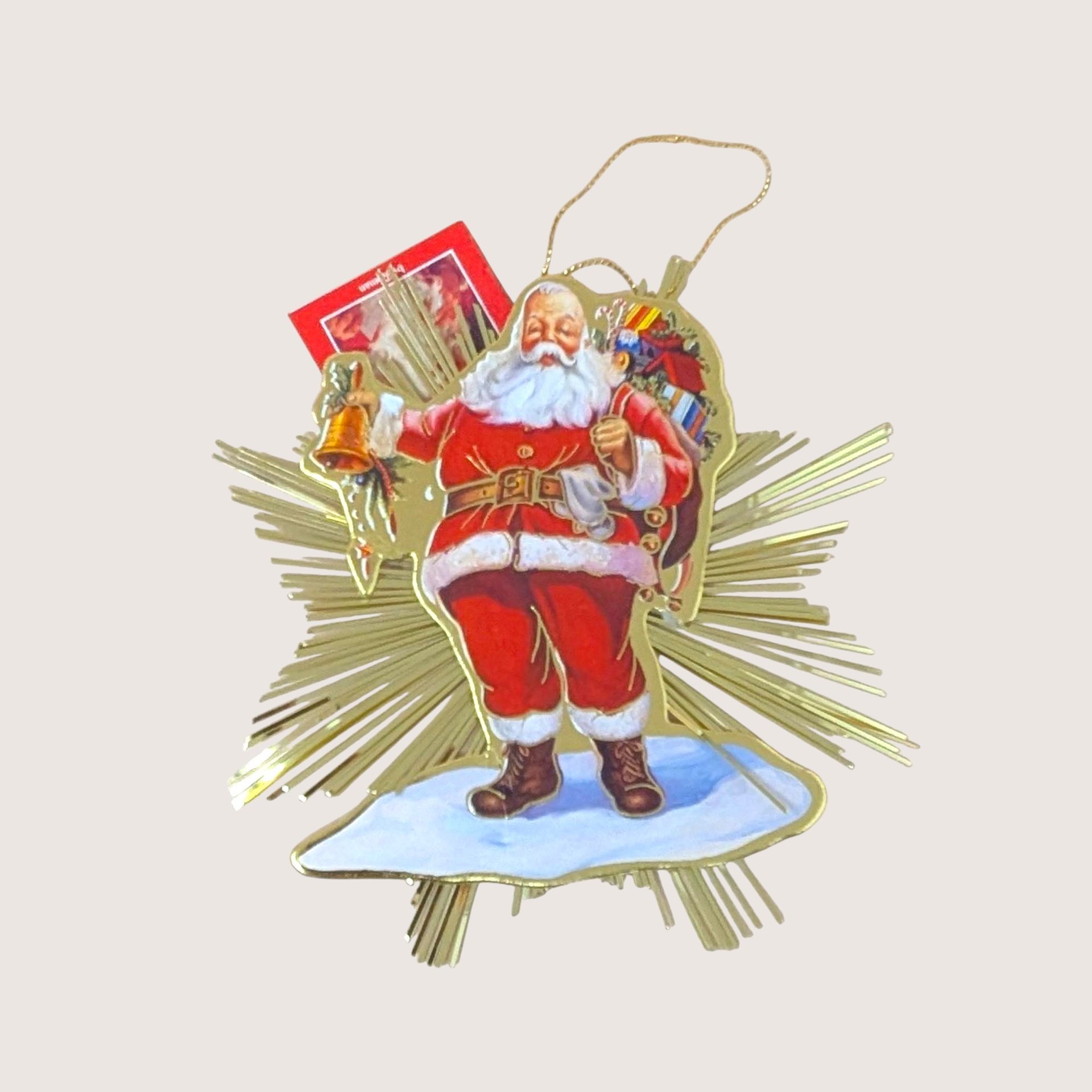 1991 Roman Inc Santa Starburst Ornaments Set of 4