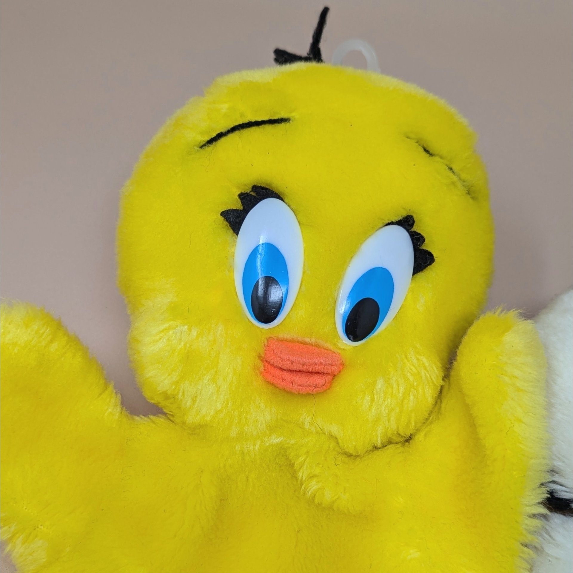 1971 Warner Bros Tweety & Sylvester Plush Hand Puppets