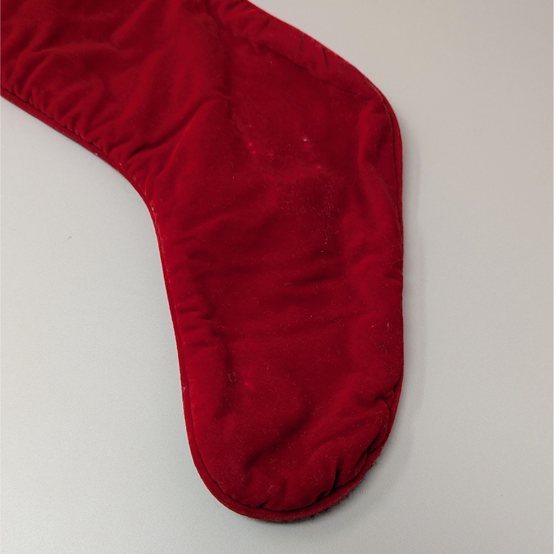 1990s Traditional Old World Santa Needlepoint Stocking