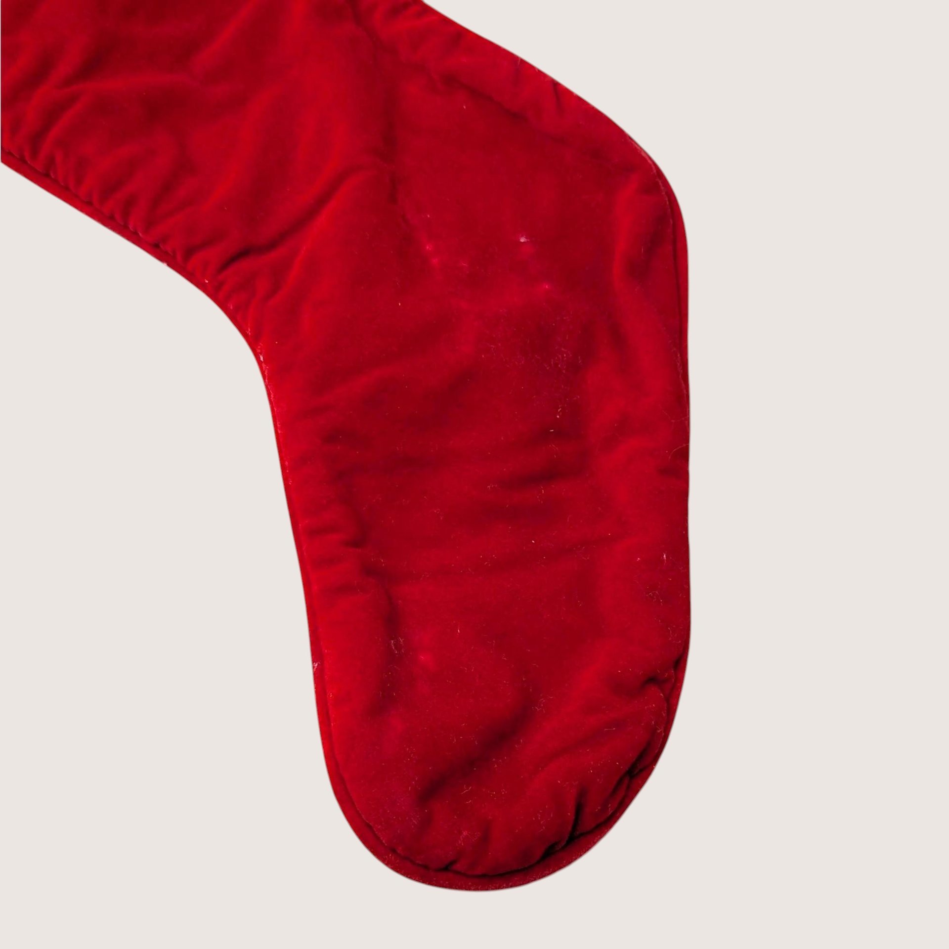 1990s Traditional Old World Santa Needlepoint Stocking