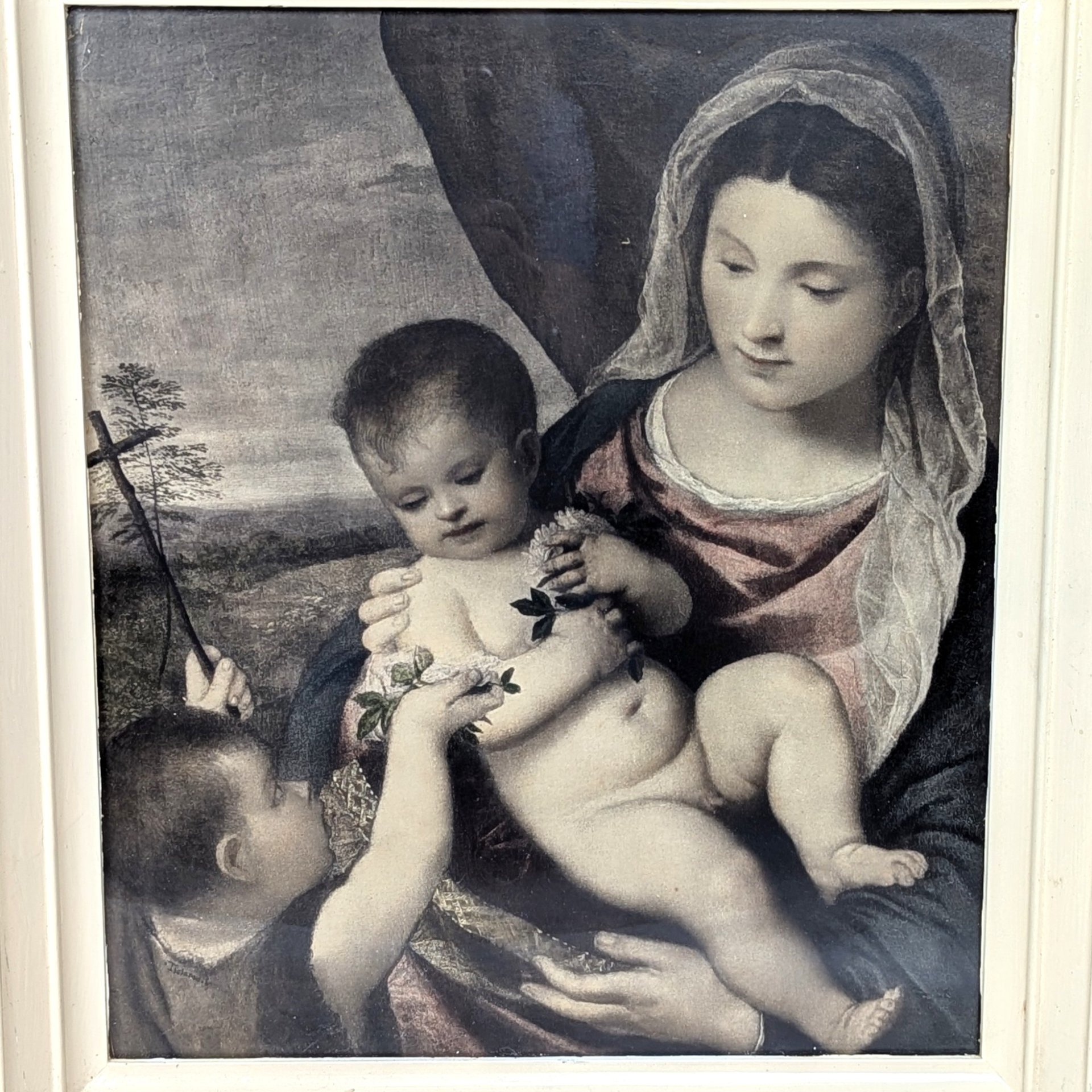 1950s Titian Aldobrandini Madonna and Child Framed Print