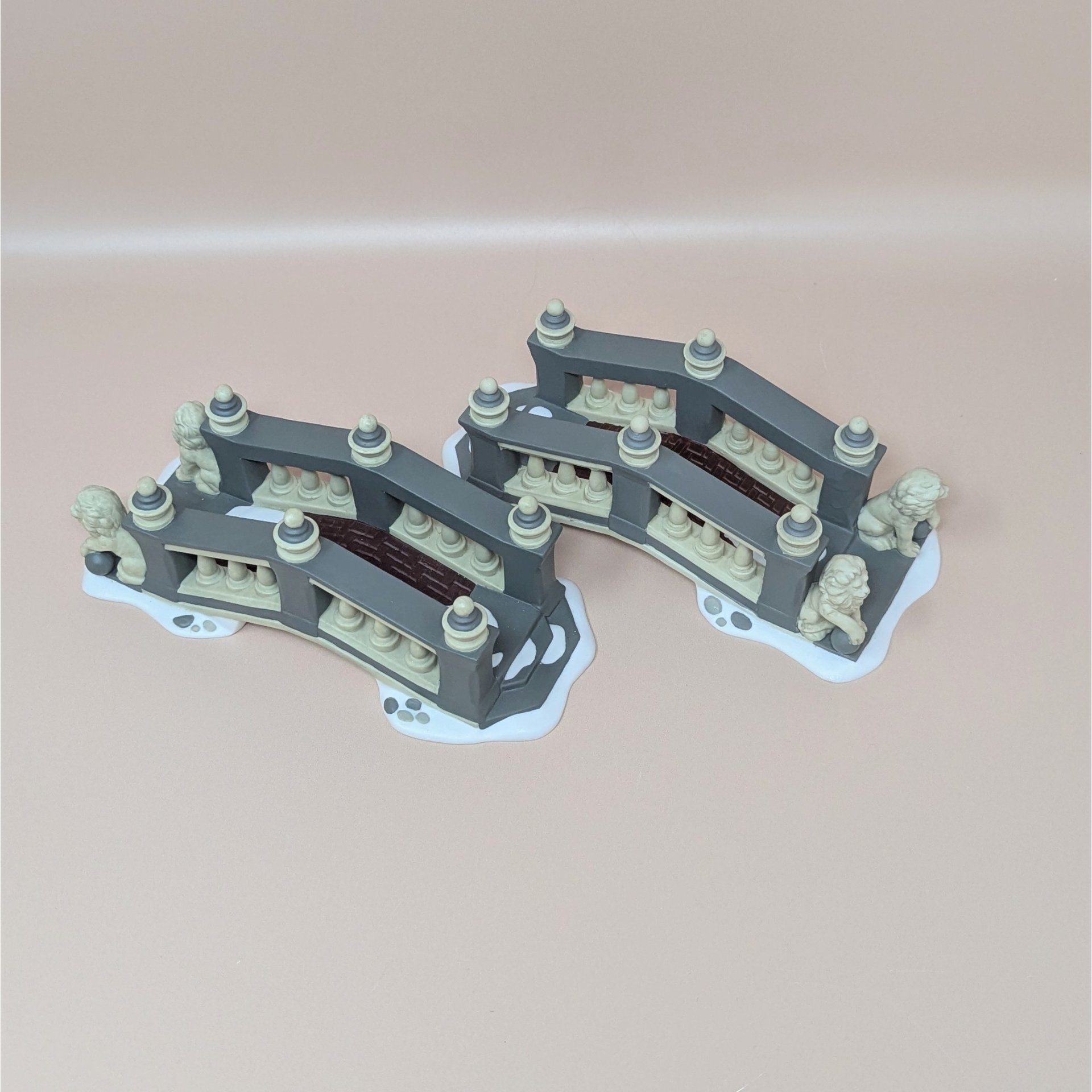 1990s Department 56 Heritage Village Bridges Pair