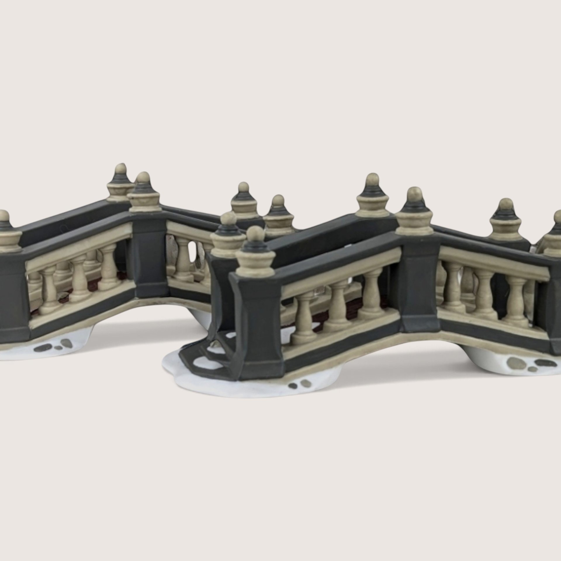 Pair of Vintage Department 56 Heritage Village Lionhead Bridges