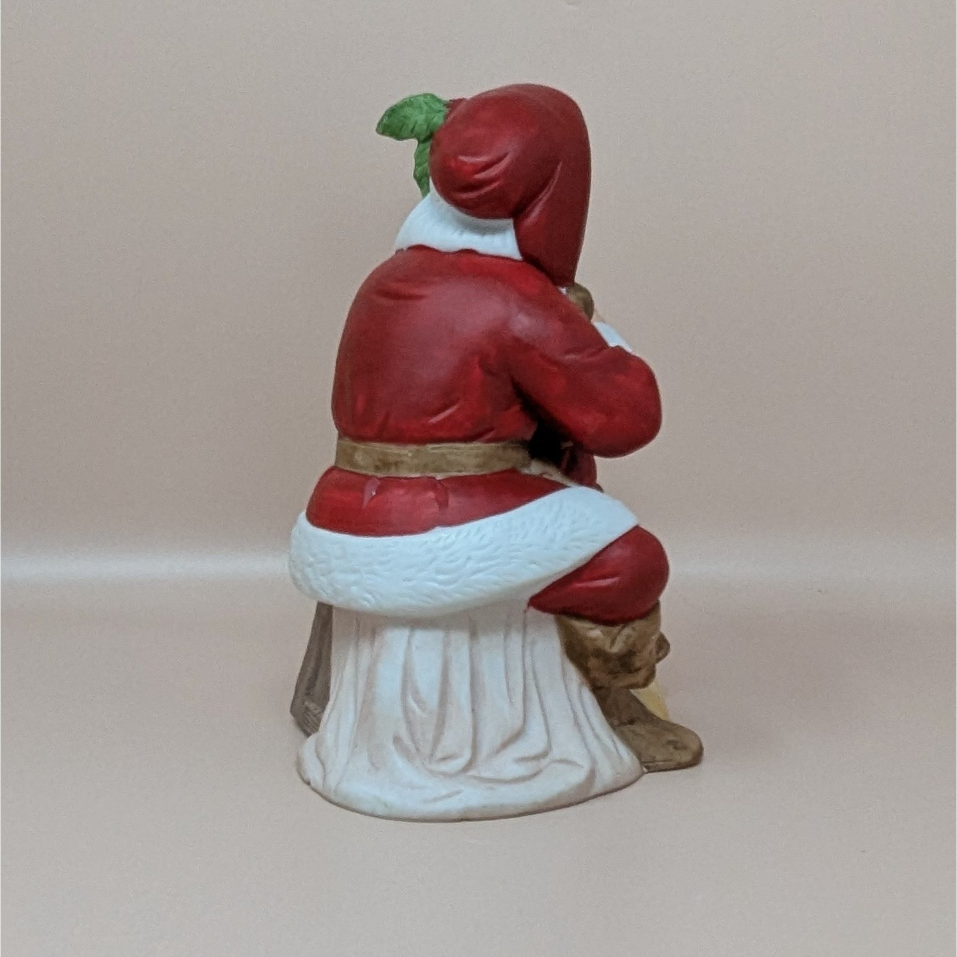 1983 Ted E Bear Santa with Skull Ceramic Music Box