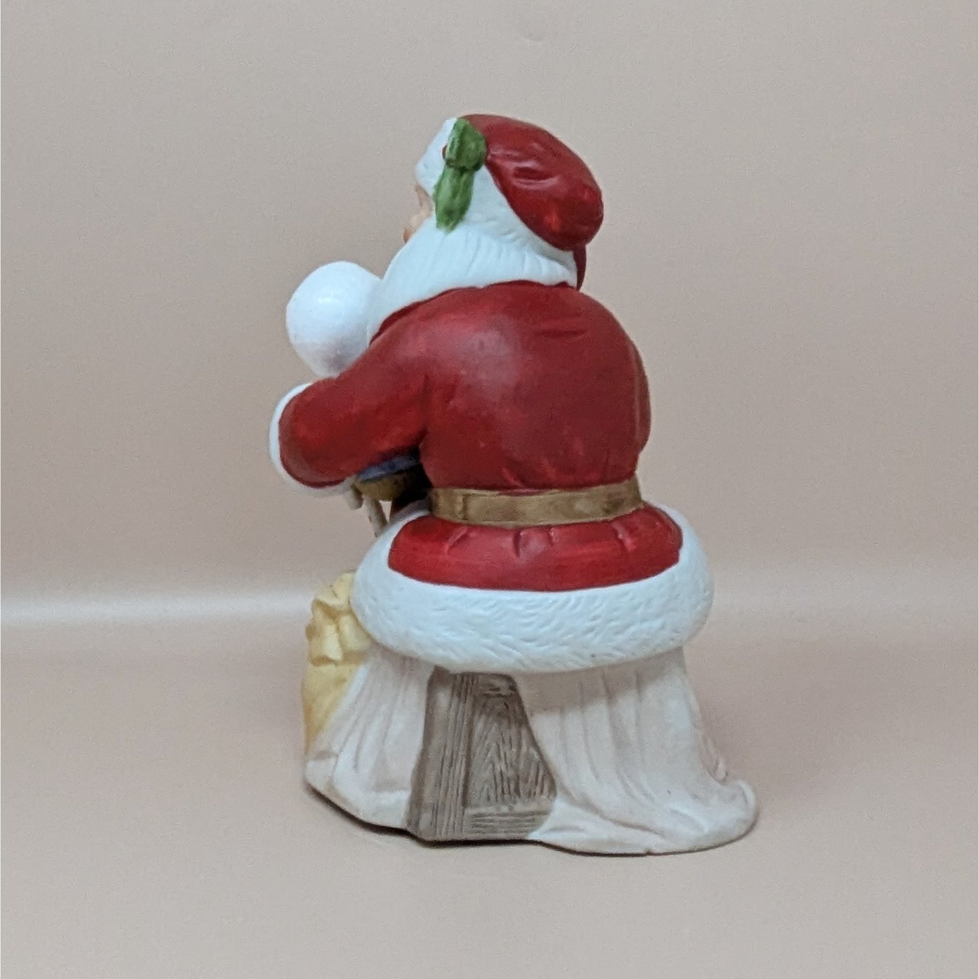 1983 Ted E Bear Santa with Skull Ceramic Music Box
