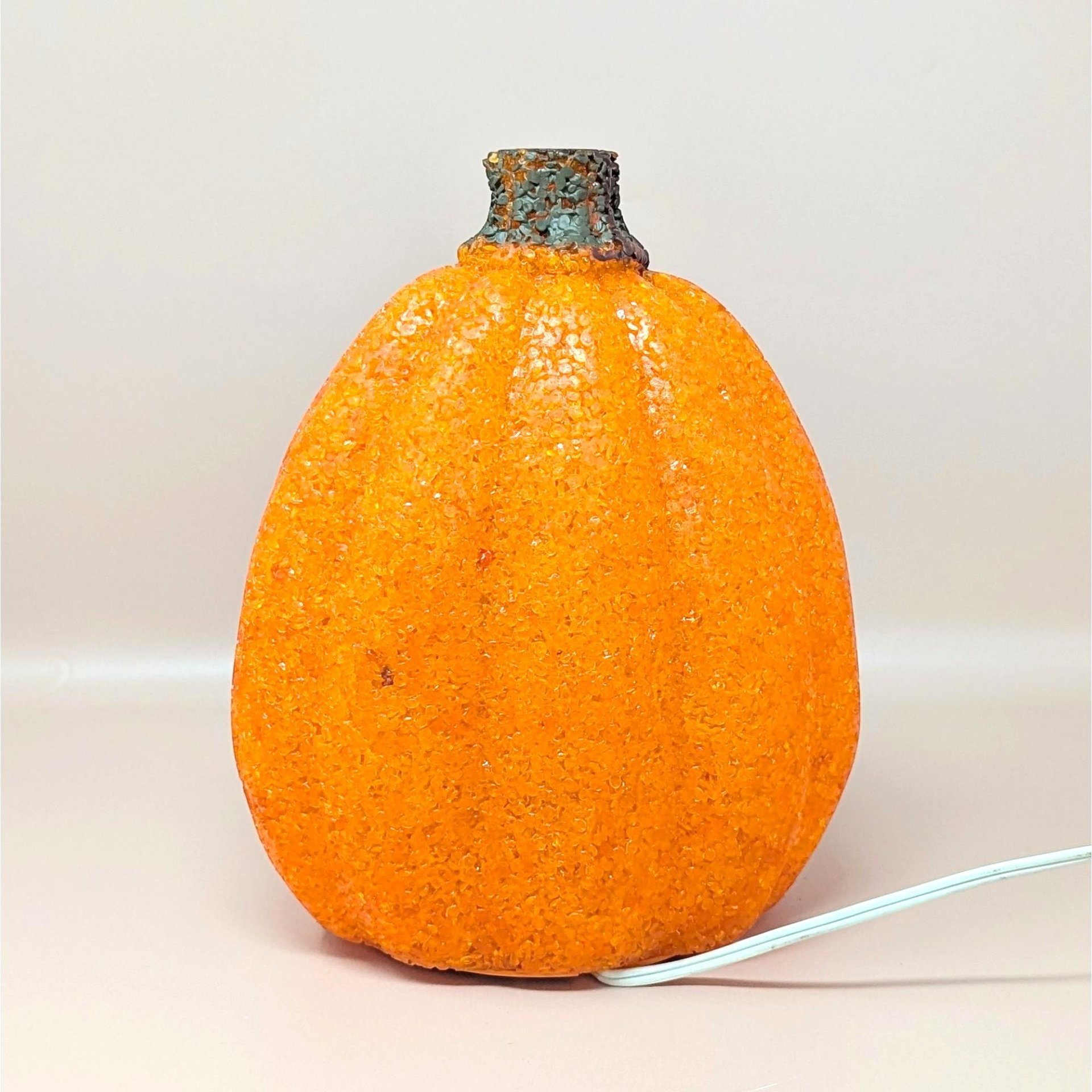 1990s Vintage Popcorn Melted Plastic Jack O'Lantern Light