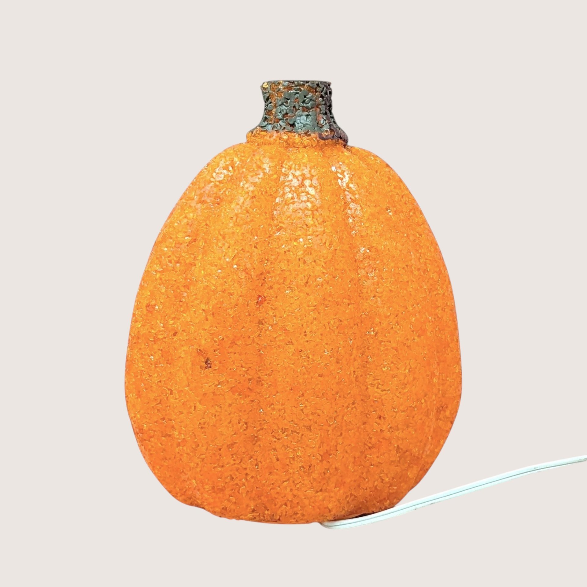 1990s Vintage Popcorn Melted Plastic Jack O'Lantern Light