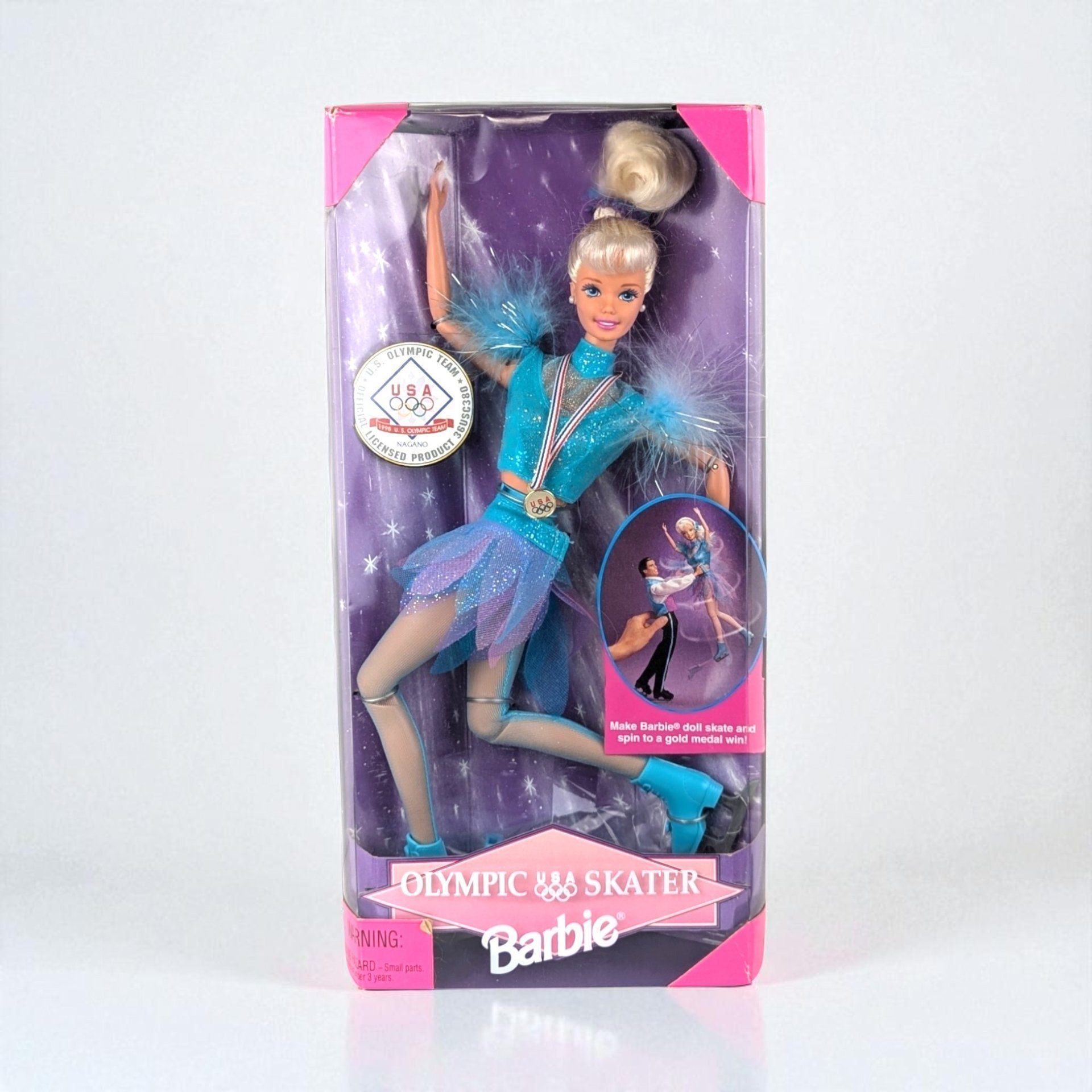 1997 Olympic Skater Barbie Doll, Vintage Barbie, Collectible Barbie, Olympic Barbie, Gift for Barbie Collector