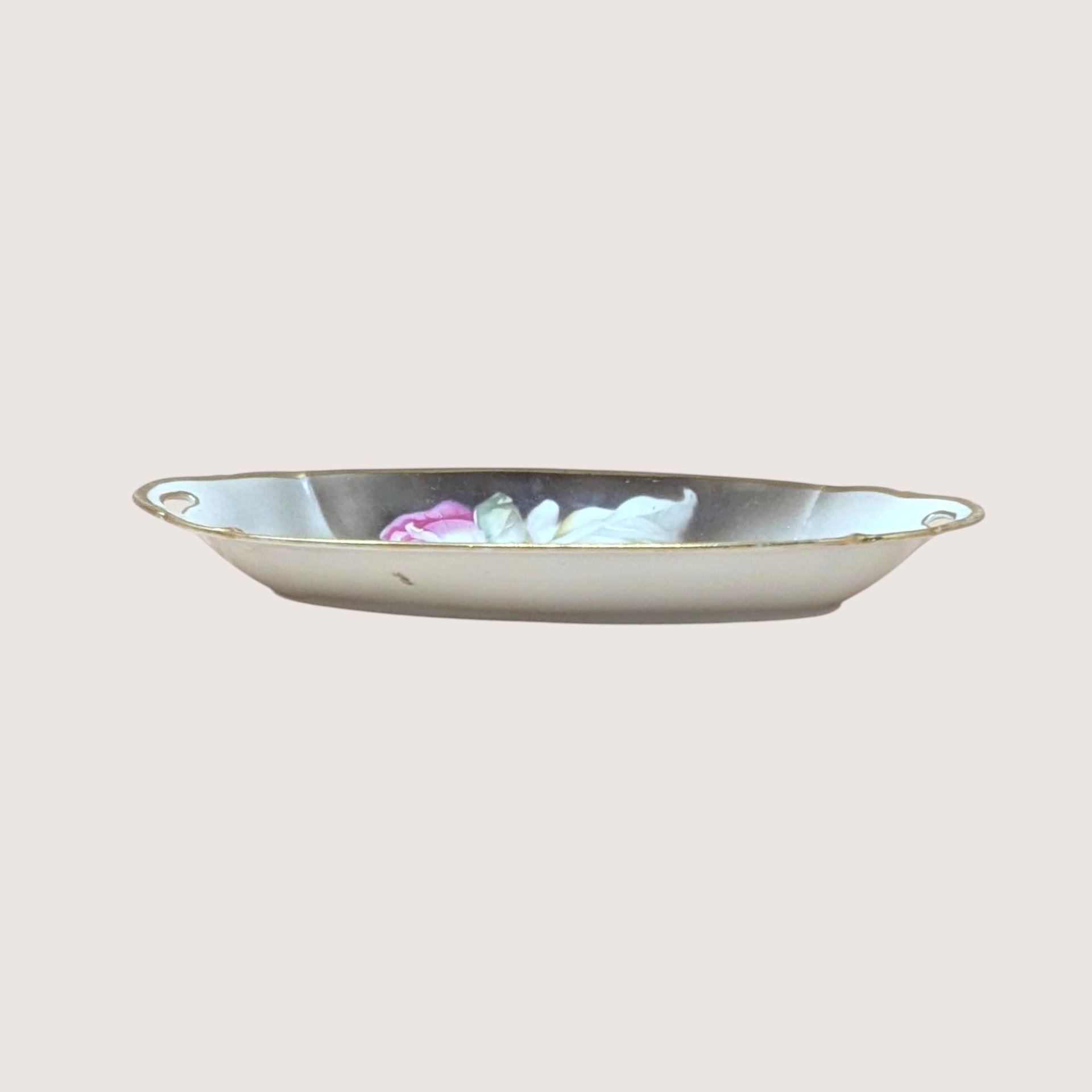 1920s Suhl Germany Floral Porcelain Celery Tray