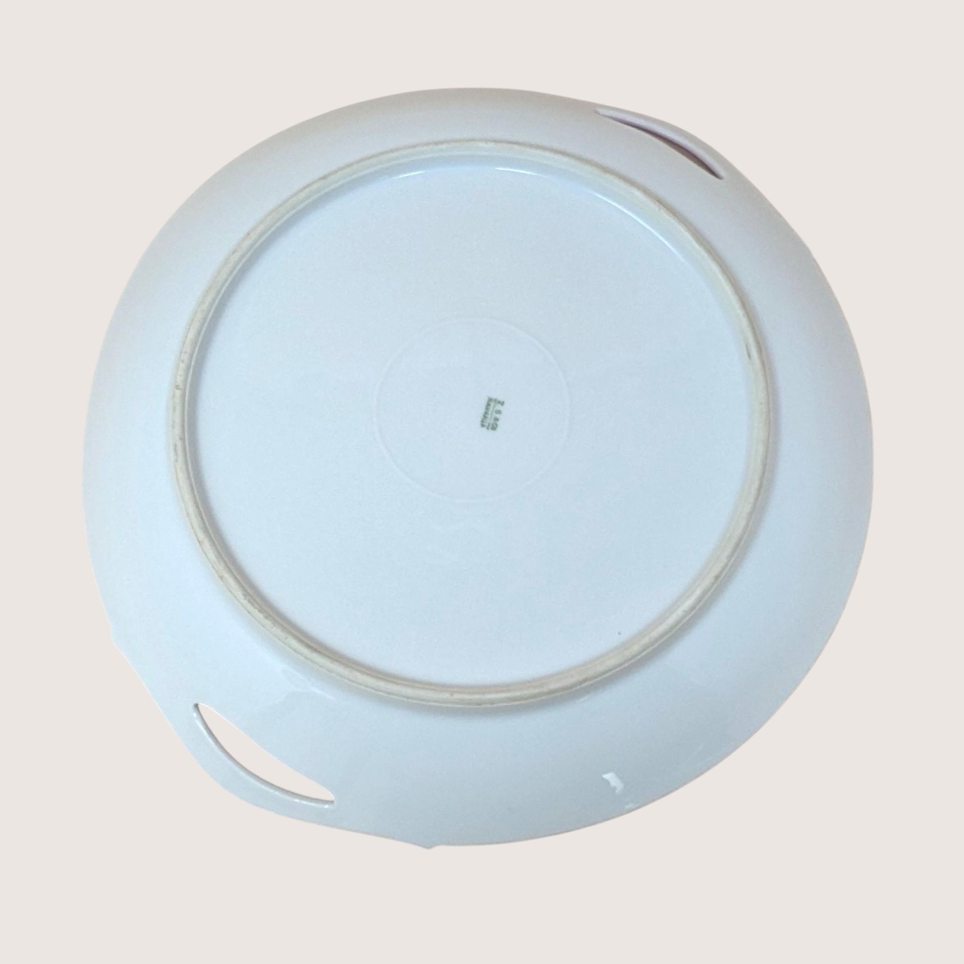 1920s Z.S. & C. Bavaria Floral Porcelain Handled Plate