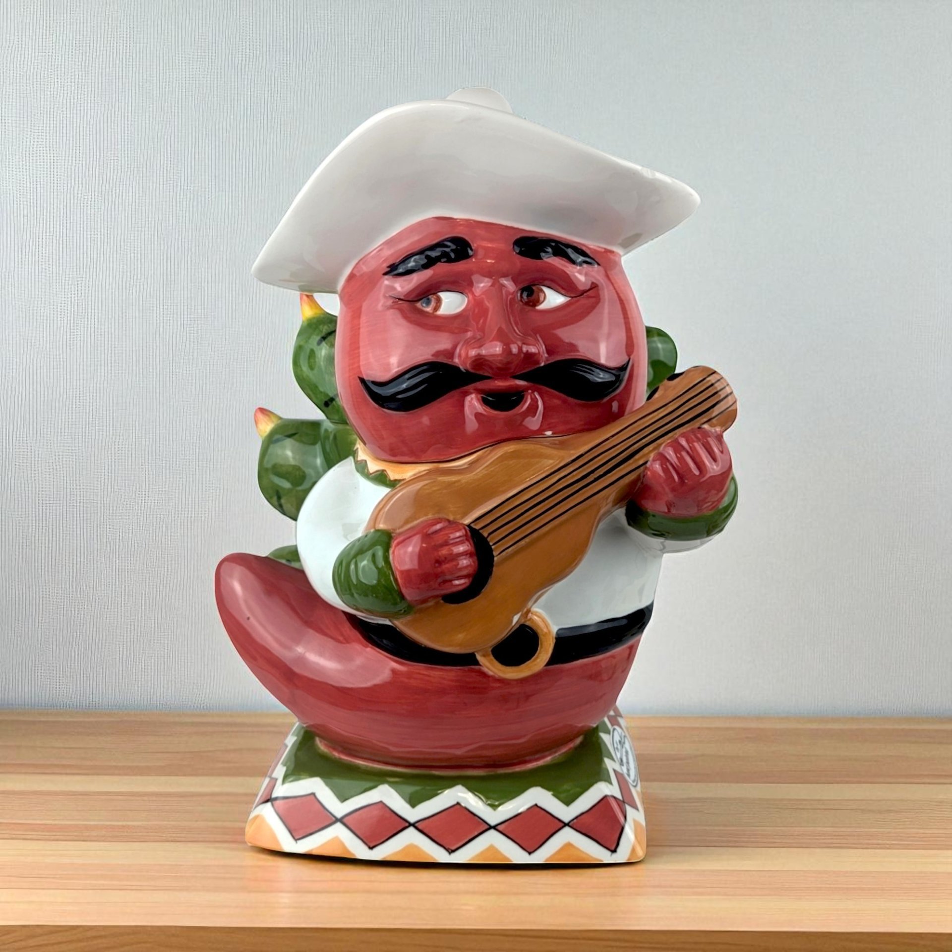 Vintage 2003 Clay Art Cha Cha Chili Pepper Cookie Jar, Ceramic Kitchen Storage, Novelty Food Decor, Gift for Chili Lovers