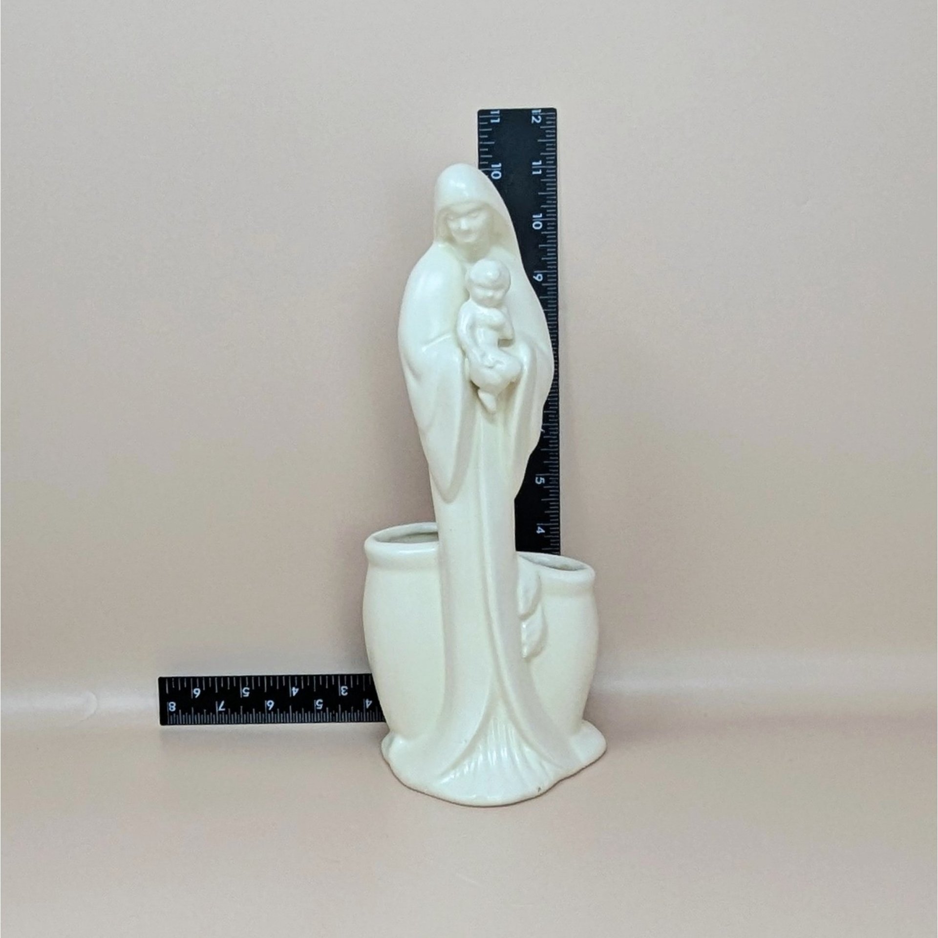 1960s Haeger Madonna and Child Ceramic Planter