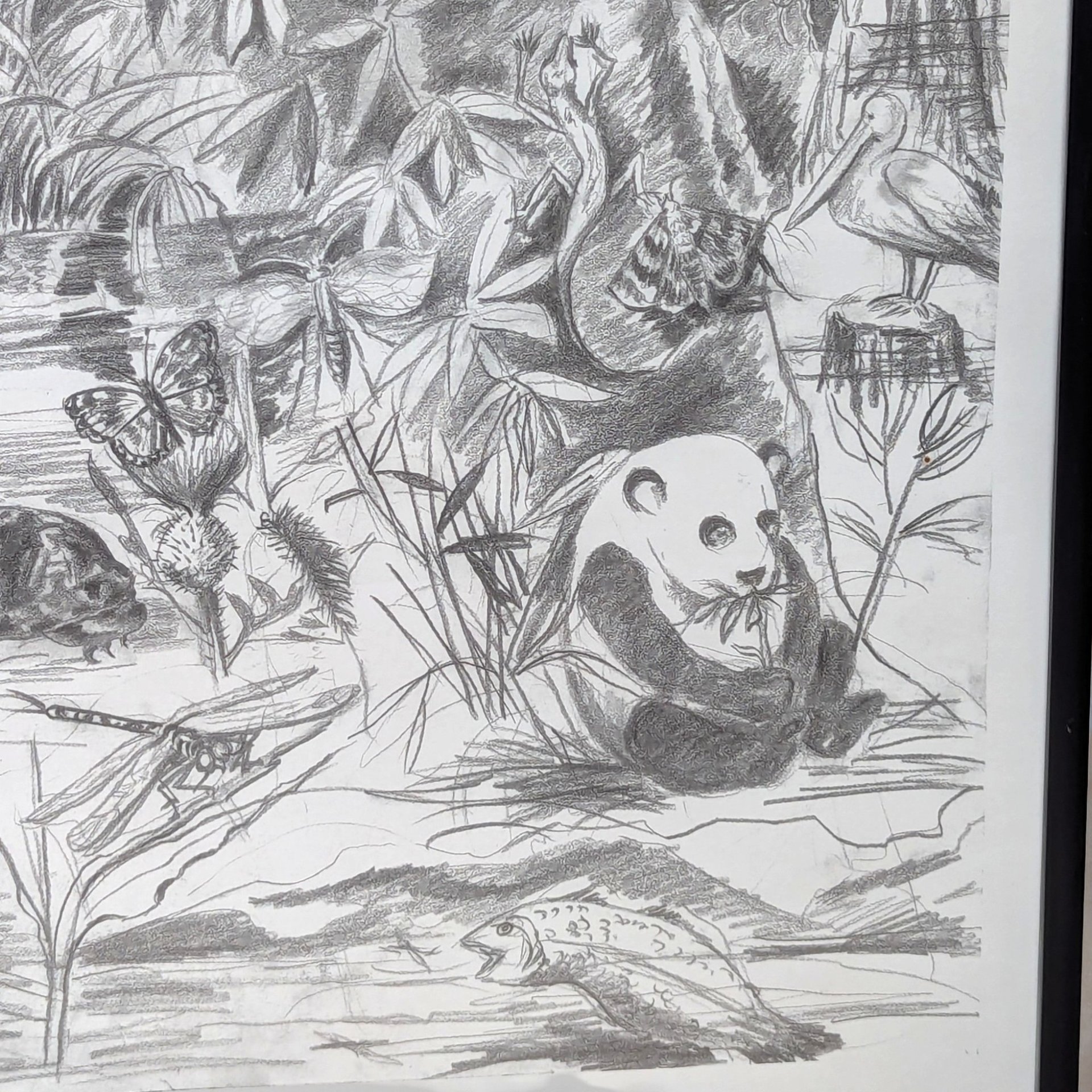 1998 S.G. Thautatta Signed Surrealist Jungle Nature Framed Print