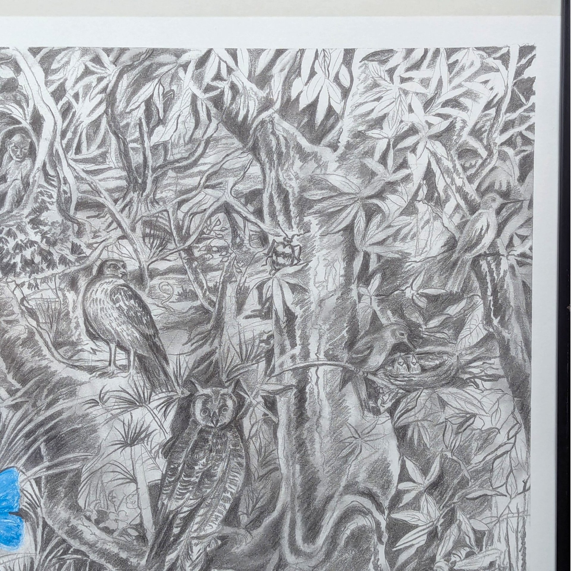 1998 S.G. Thautatta Signed Surrealist Jungle Nature Framed Print