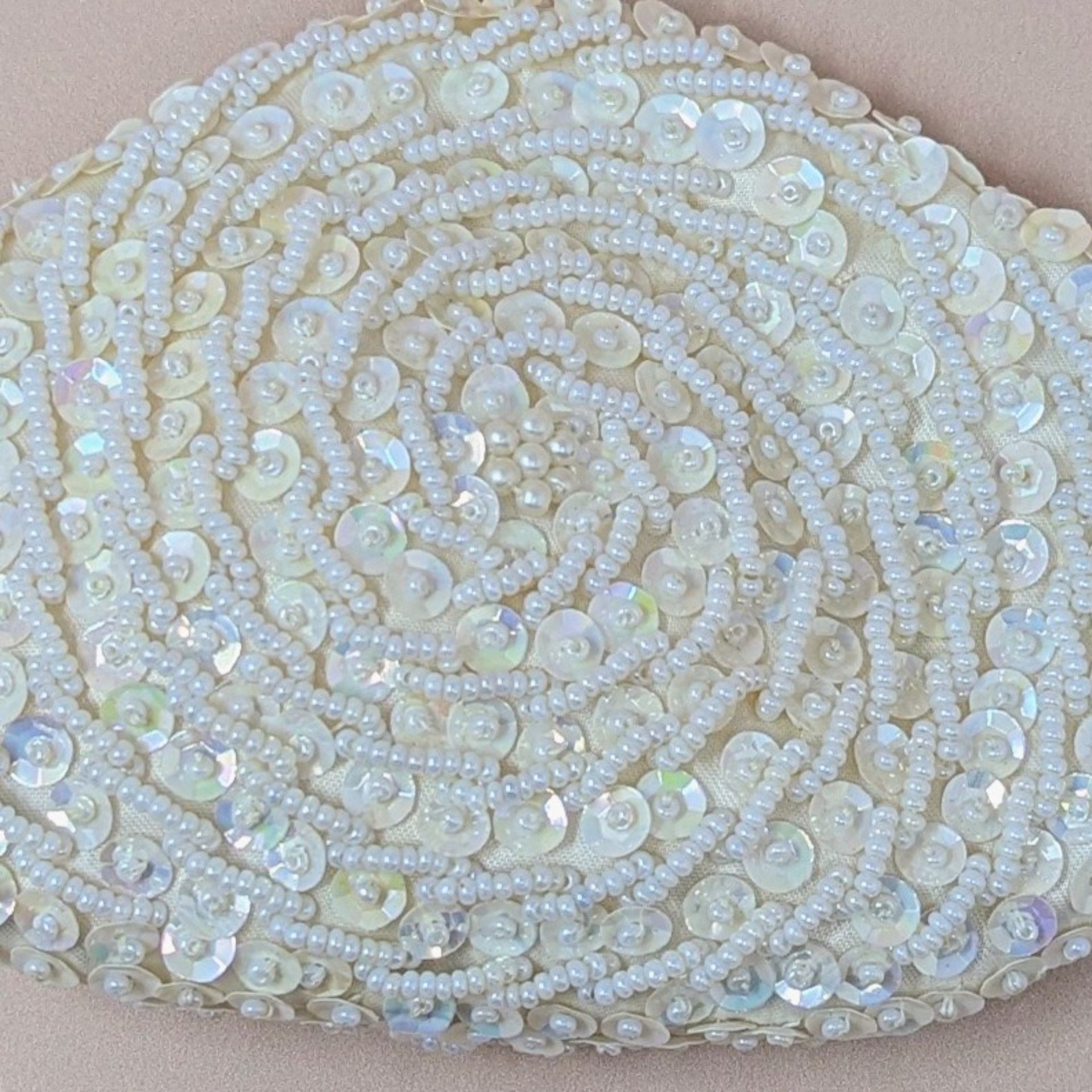 1960s Princess Gardner Beaded Sequin Coin Purse with Box