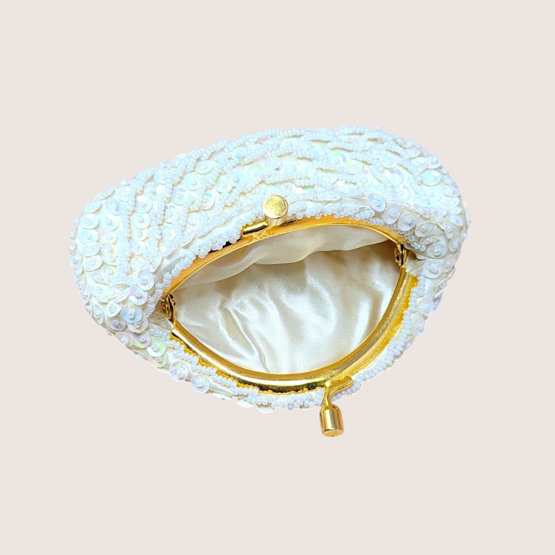 1960s Princess Gardner Beaded Sequin Coin Purse with Box