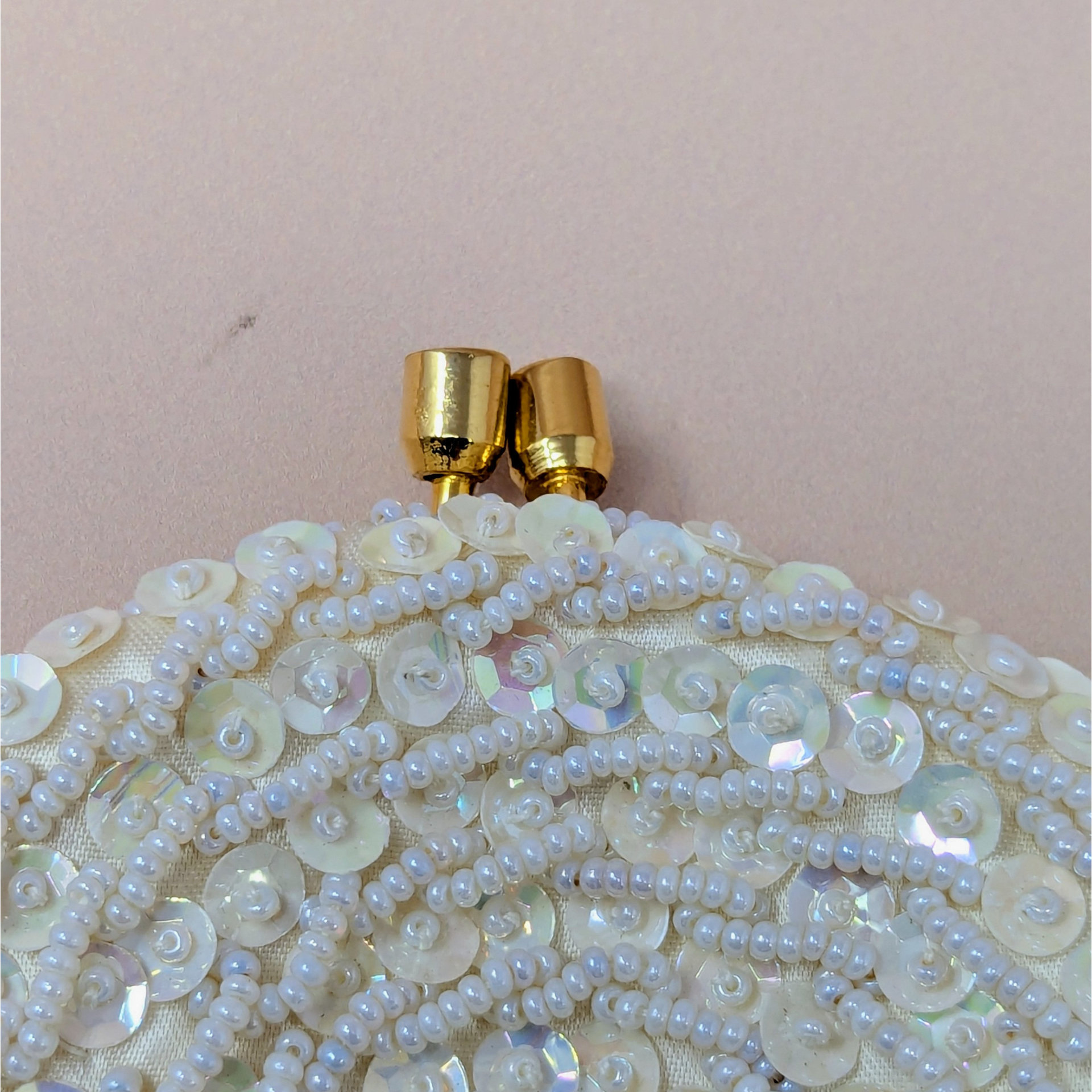 1960s Princess Gardner Beaded Sequin Coin Purse with Box