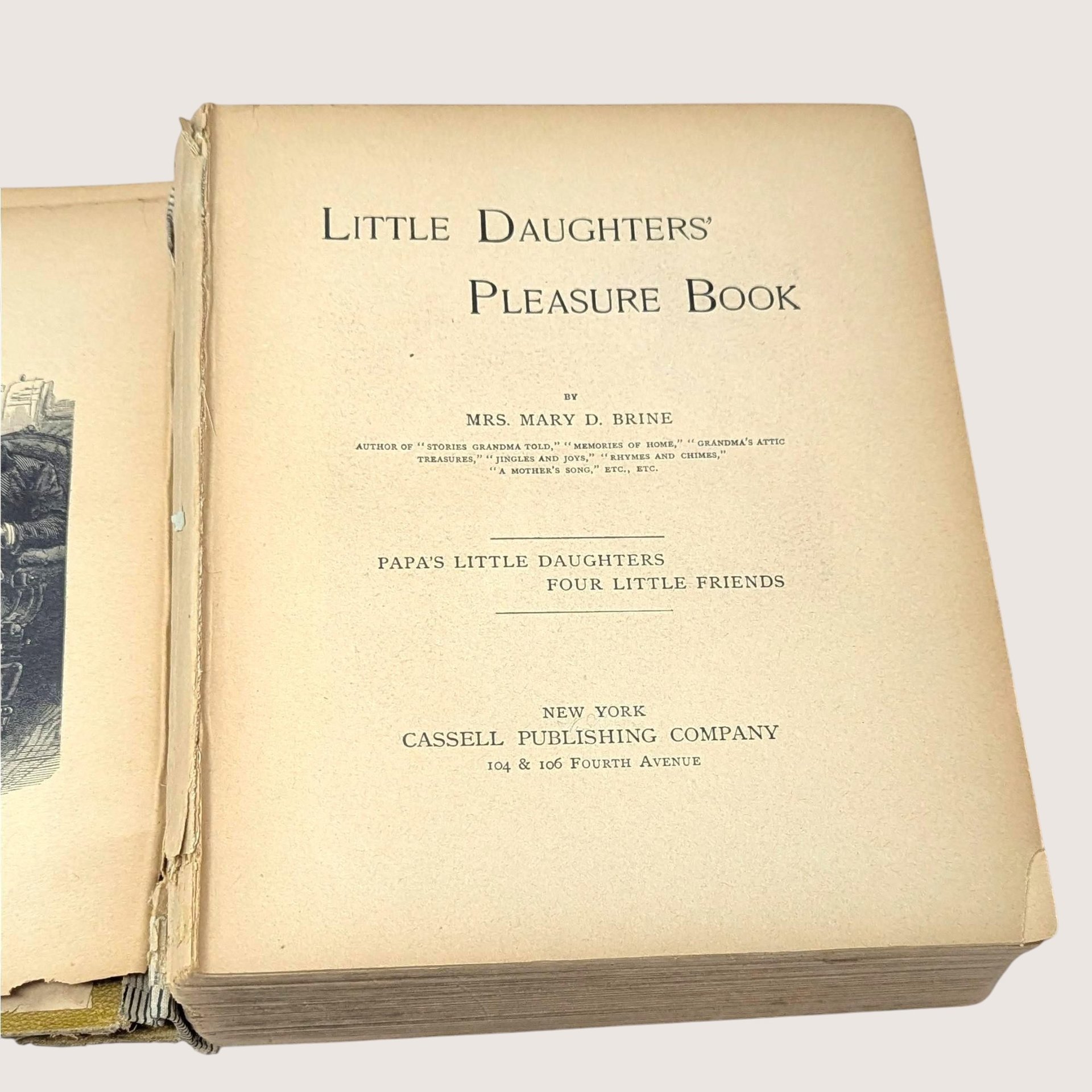 1891 Little Daughters Pleasure Book by Mary D. Brine