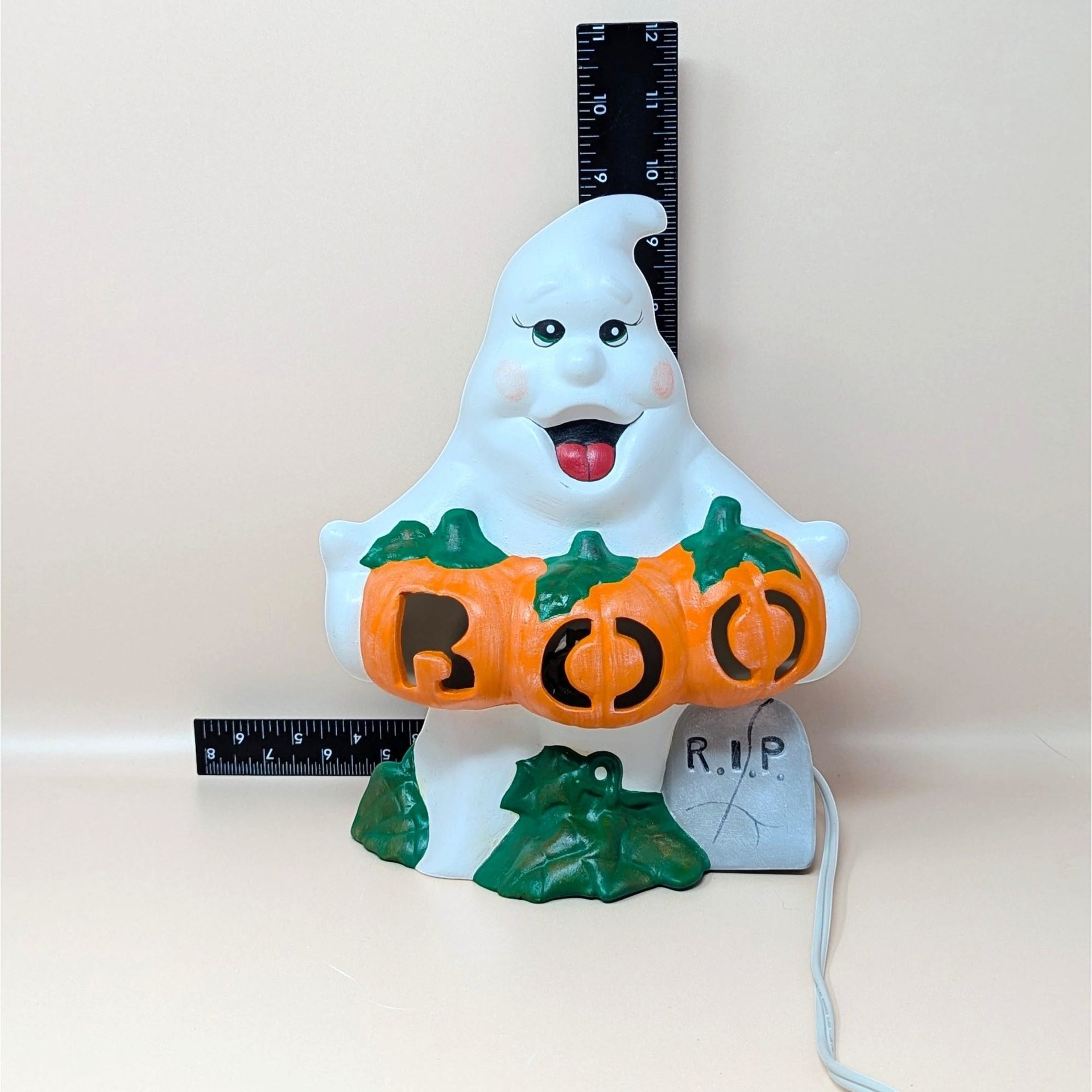 1980s Atlantic Mold Ceramic Ghost Halloween Light