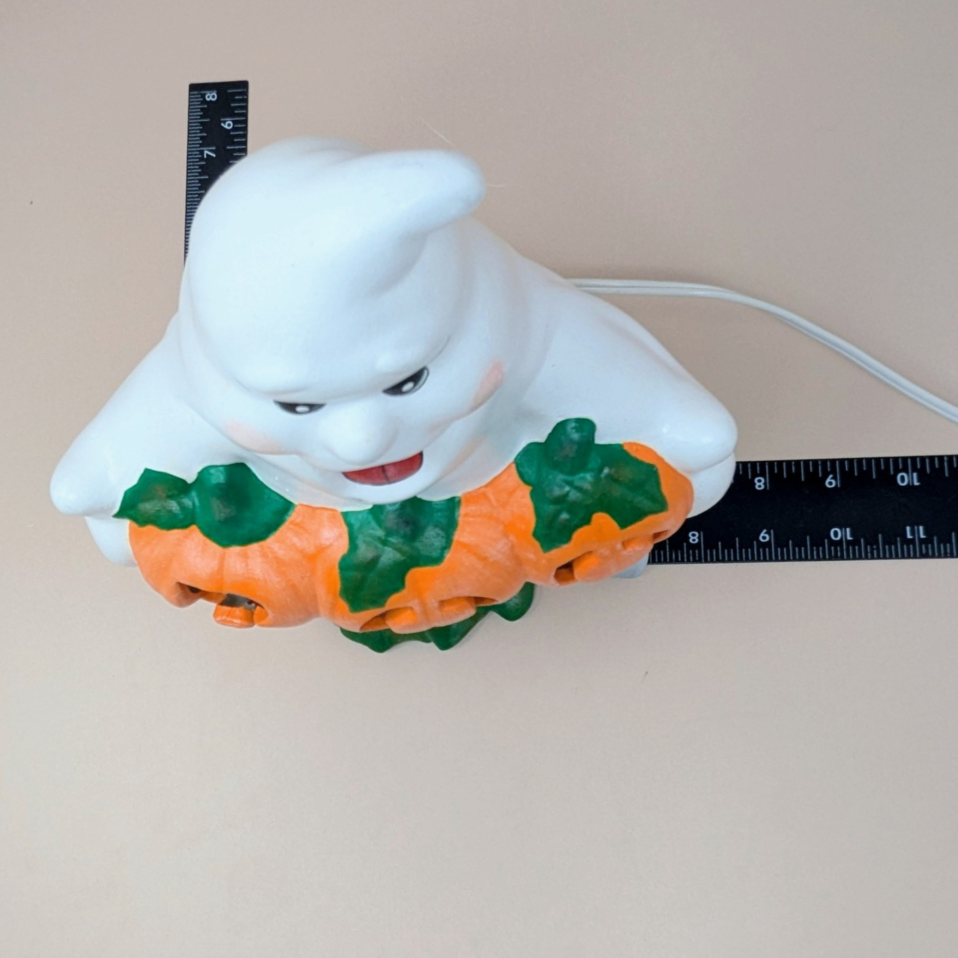 1980s Atlantic Mold Ceramic Ghost Halloween Light