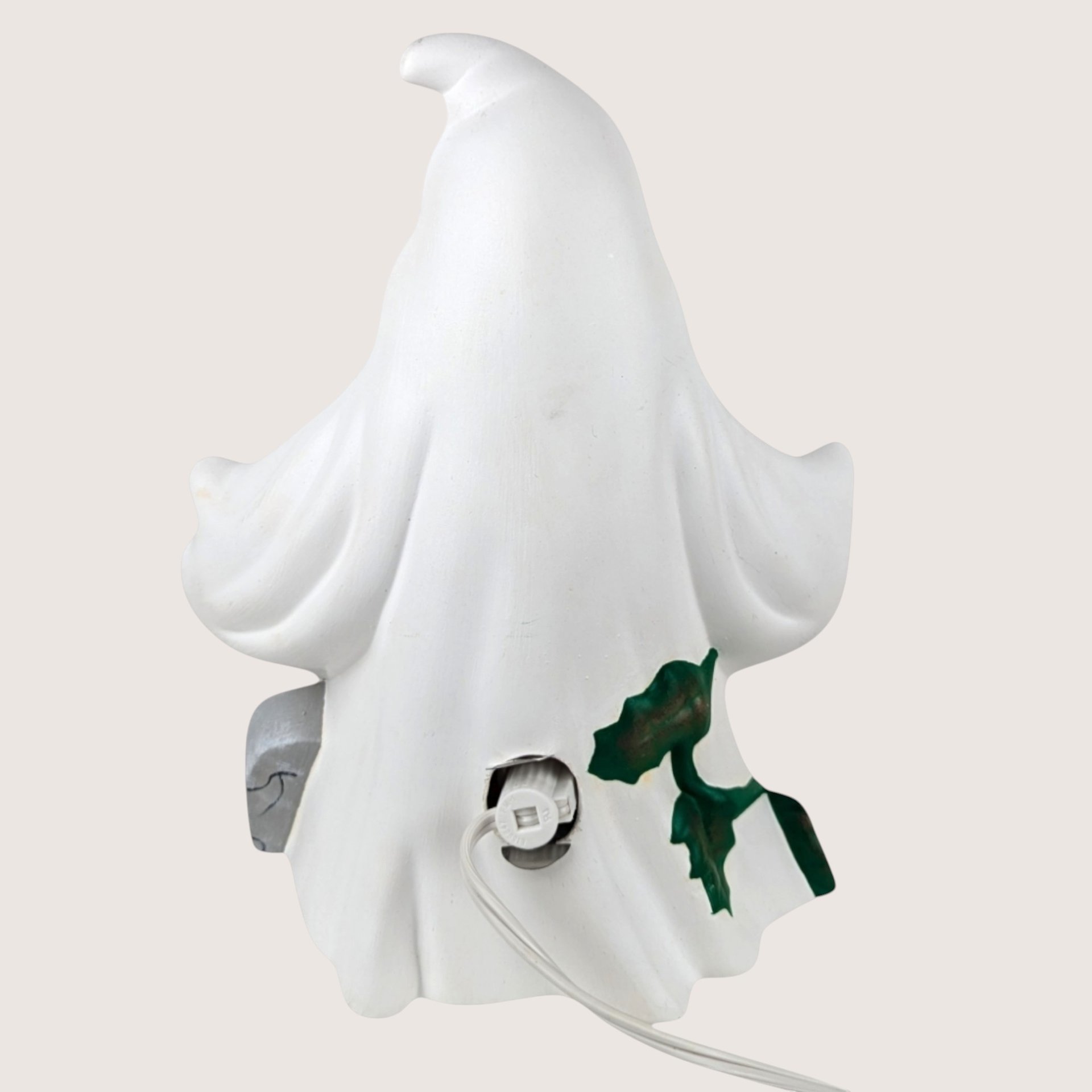 1980s Atlantic Mold Ceramic Ghost Halloween Light