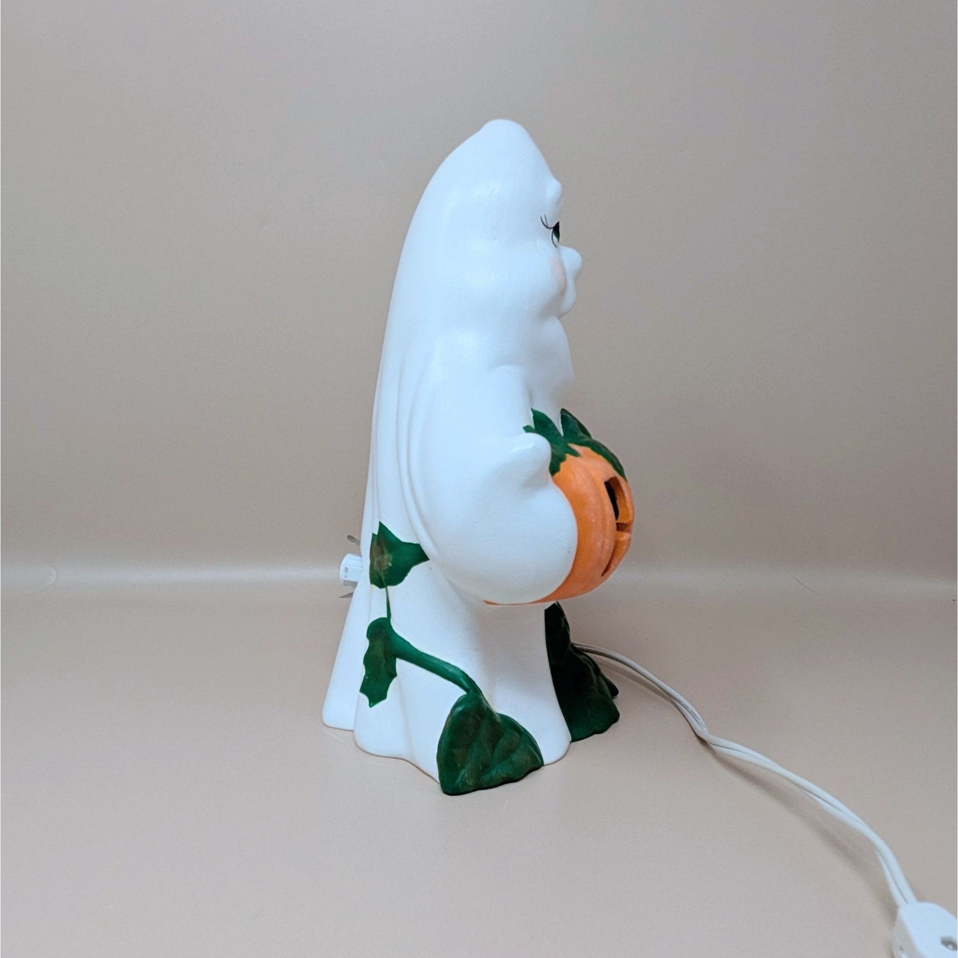 1980s Atlantic Mold Ceramic Ghost Halloween Light