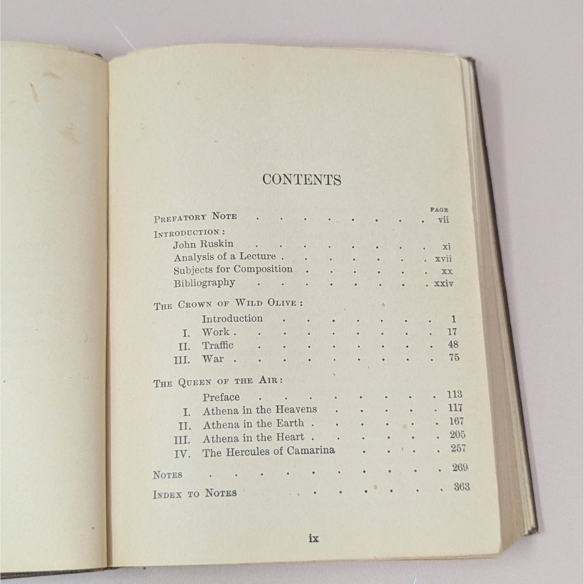 1918 Crown of Wild Olive and Queen of the Air by John Ruskin