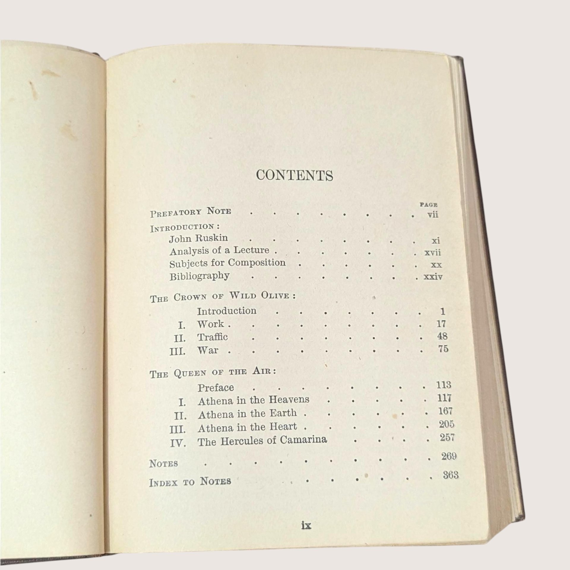 1918 Crown of Wild Olive and Queen of the Air by John Ruskin