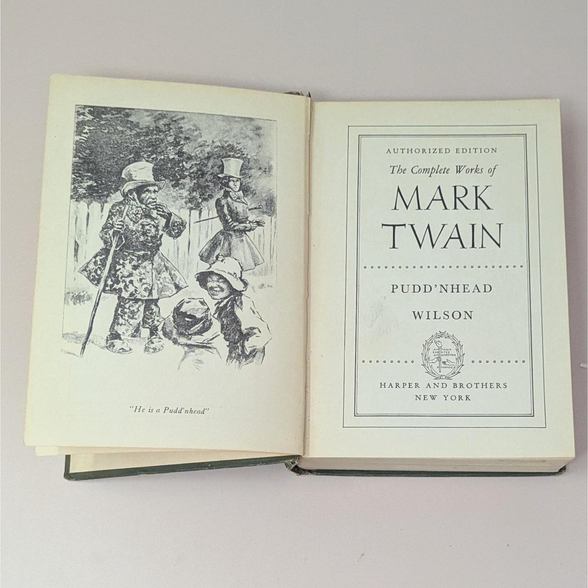 1922 Puddnhead Wilson by Mark Twain