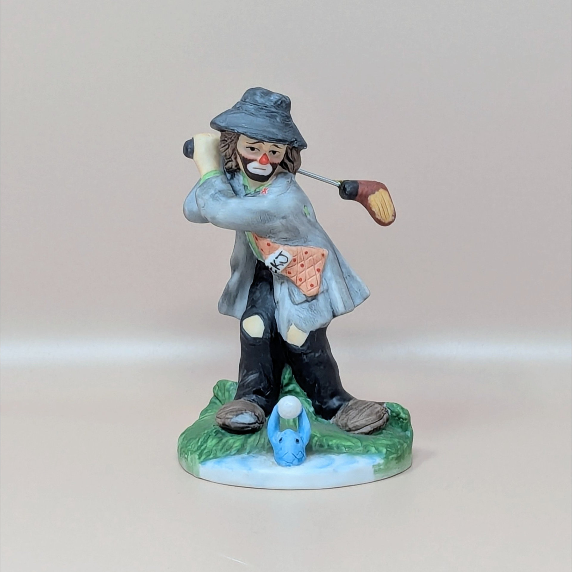 1980s Emmett Kelly Jr Flambro The Golfer Clown Figurine