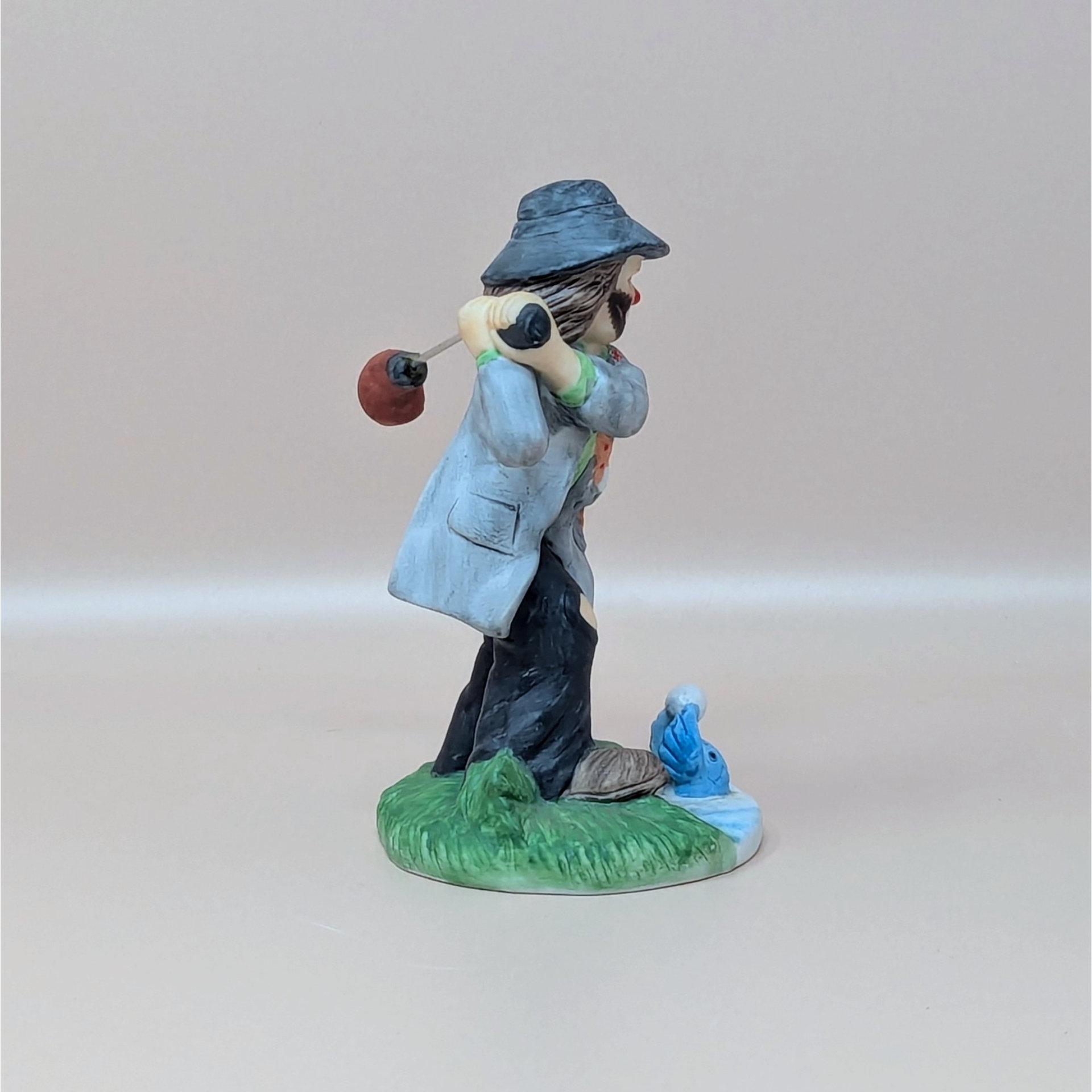 1980s Emmett Kelly Jr Flambro The Golfer Clown Figurine